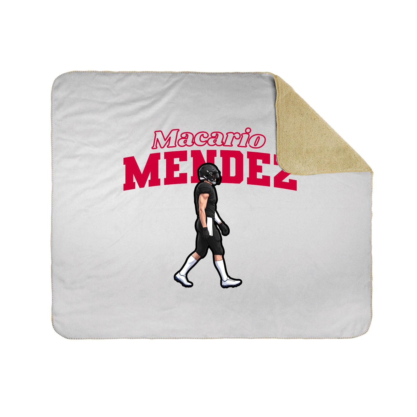 Throw Blanket — Name Arch in White