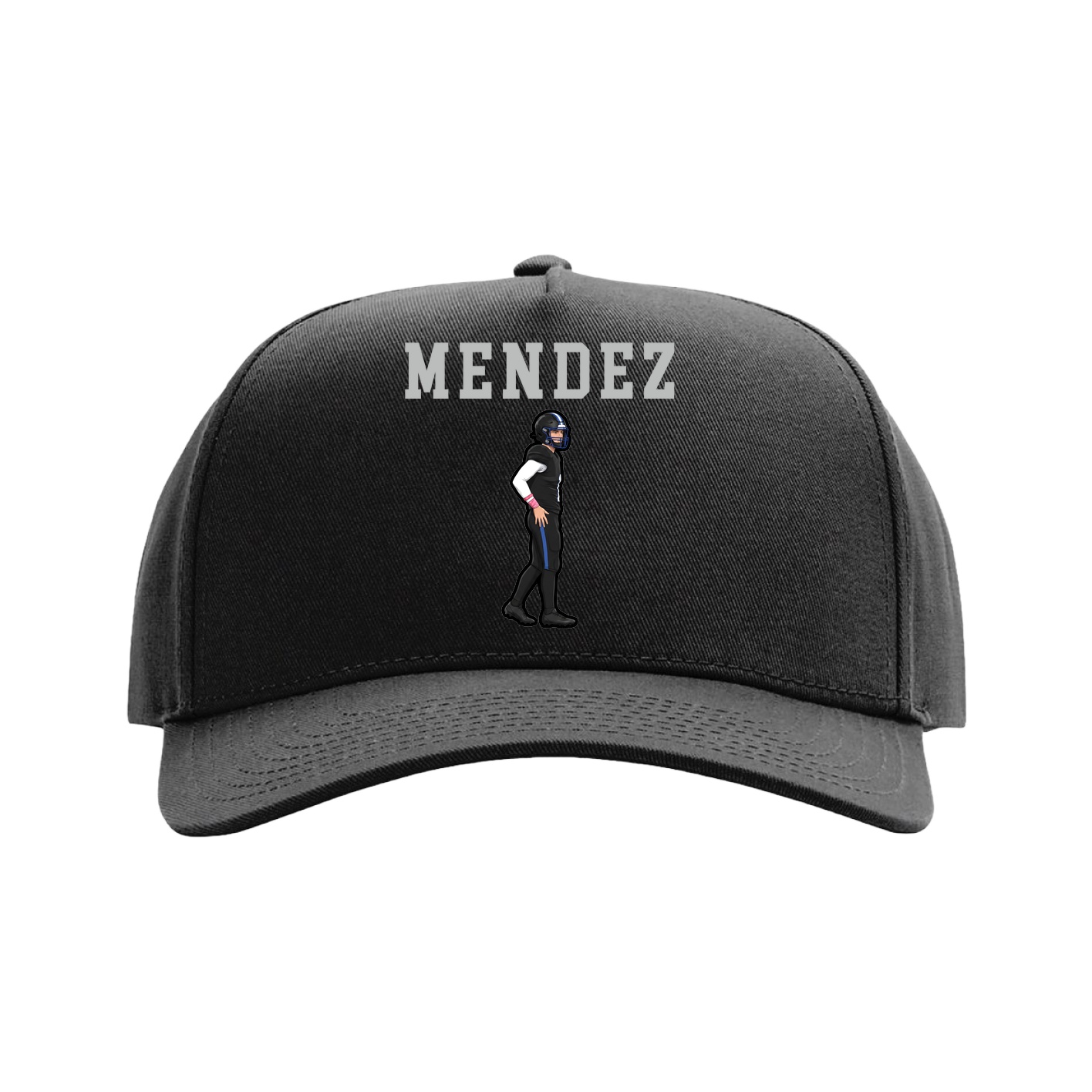 Full Fabric Five-Panel Champ Cap — Shirsey in Black