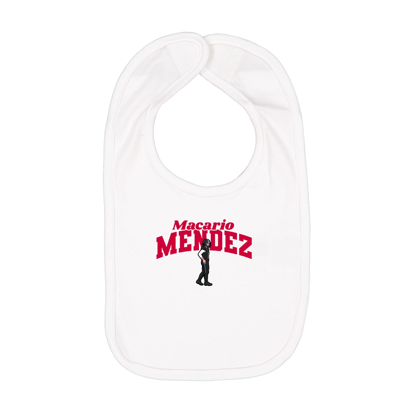Infant Bib — Signature Arch in White