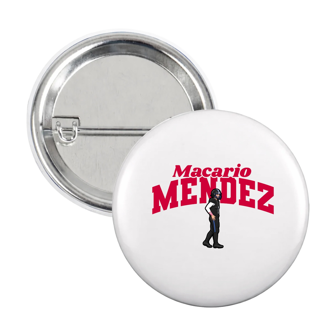 Game Day Button — Signature Arch in White