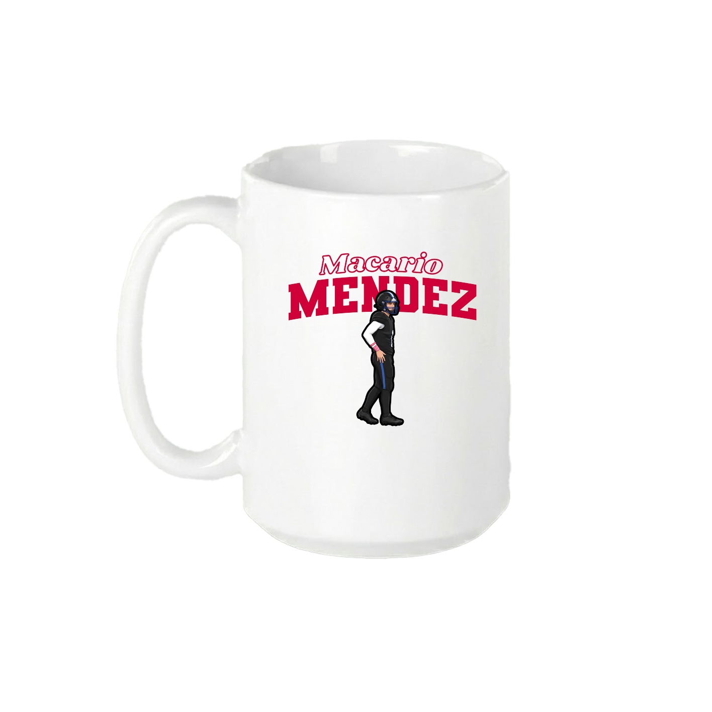 15oz Coffee Mug — Name Arch in White