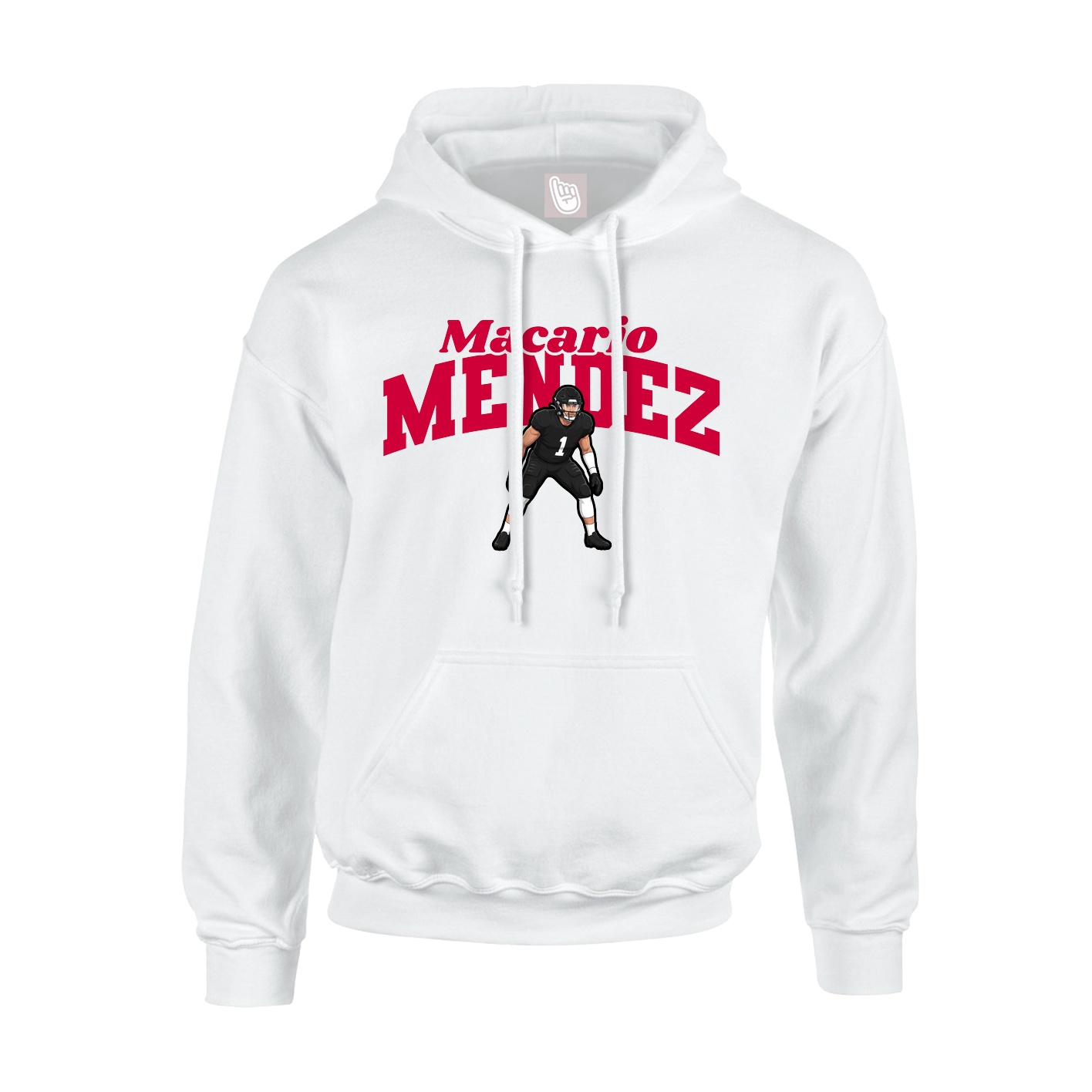 Hoodie — Signature Arch in White