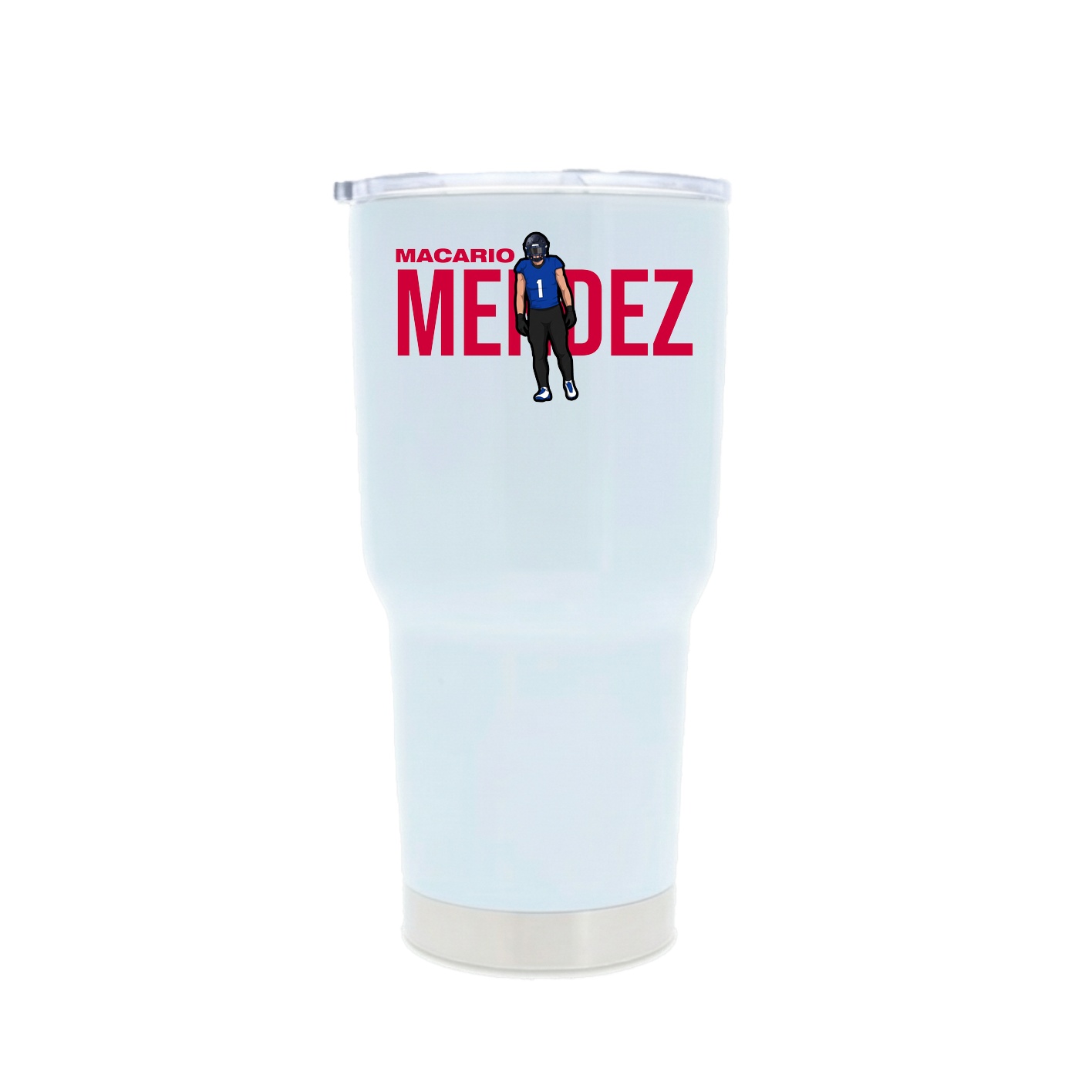 30oz Stainless Steel Tumbler — Player Name in White