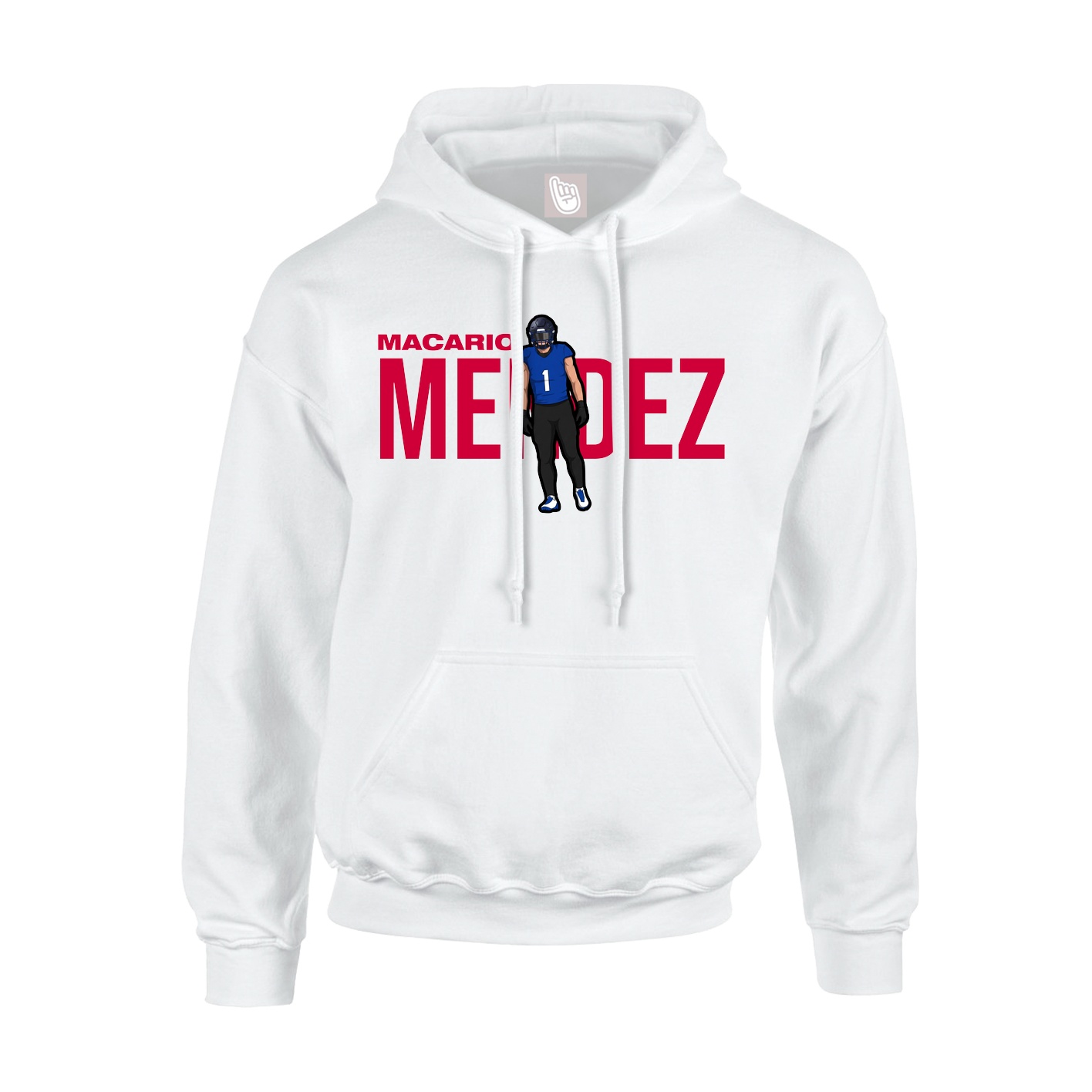 Youth Hoodie — Player Name in White