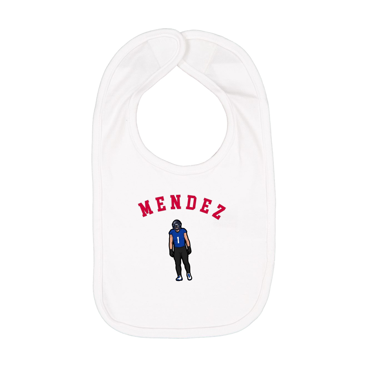 Infant Bib — Shirsey Arch in White