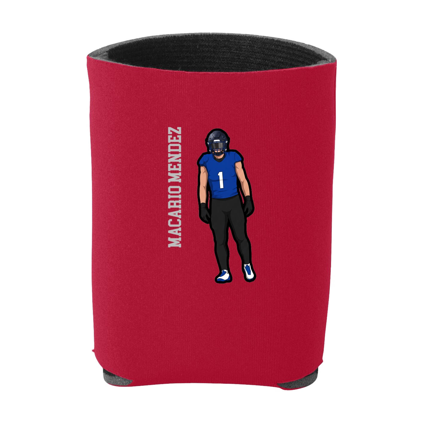 Can Holder — Name Vertical in Red