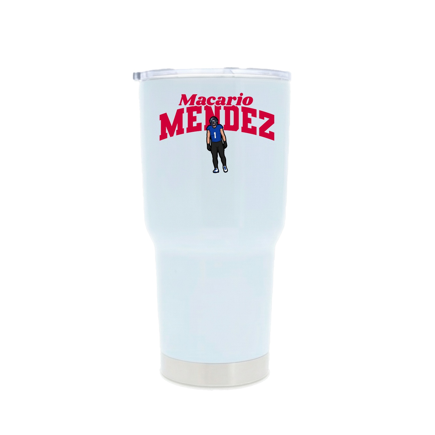 30oz Stainless Steel Tumbler — Signature Arch in White
