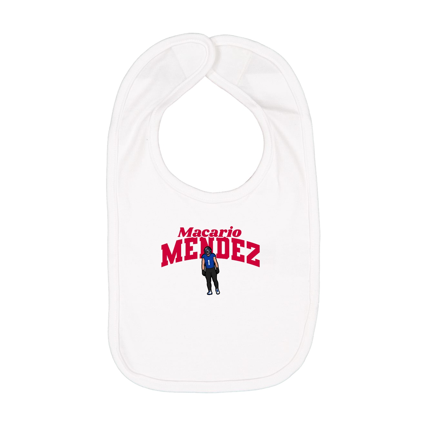 Infant Bib — Signature Arch in White