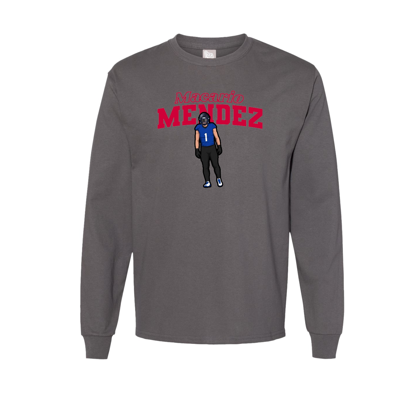 Long Sleeve Tee — Name Arch in Grey