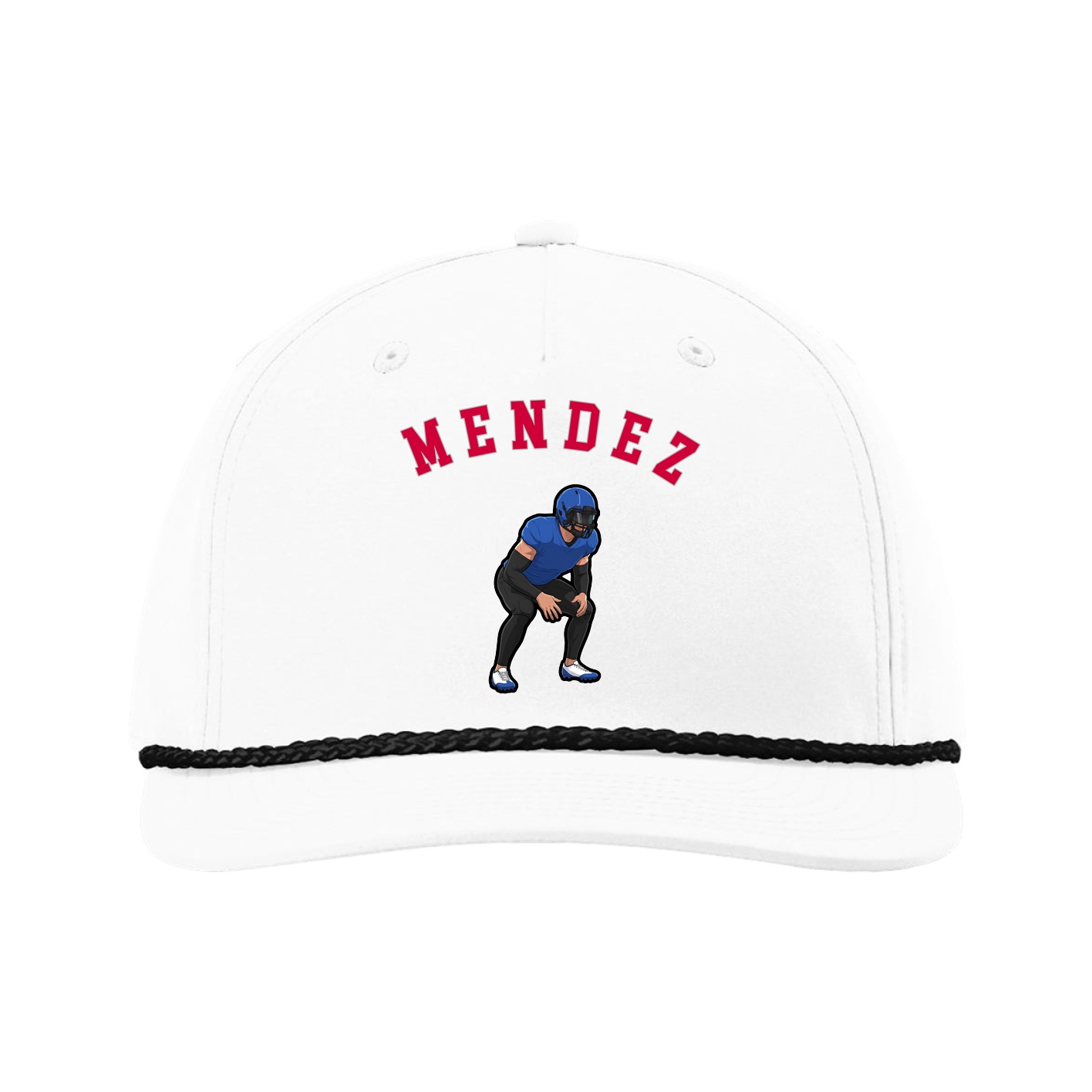Five-Panel Classic Rope Cap — Shirsey Arch in White