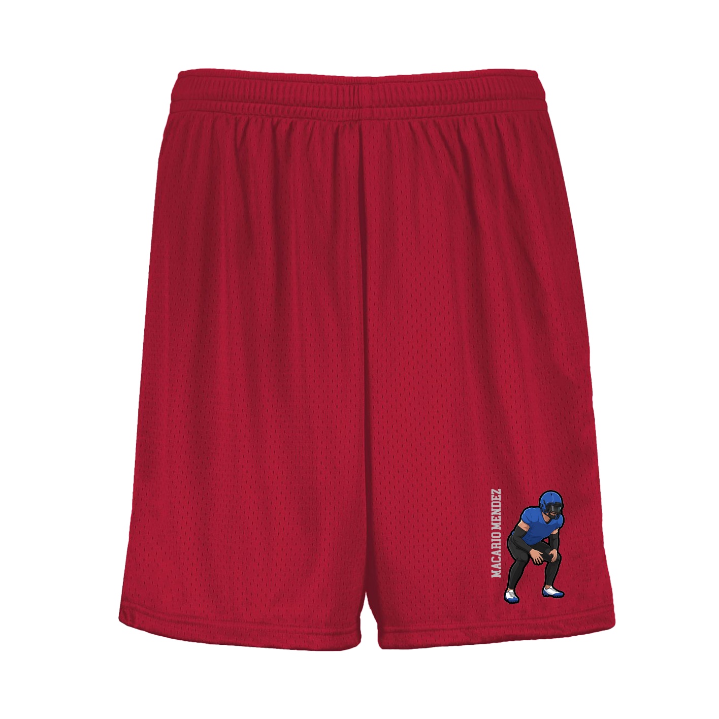 Shorts — Name Vertical in Red