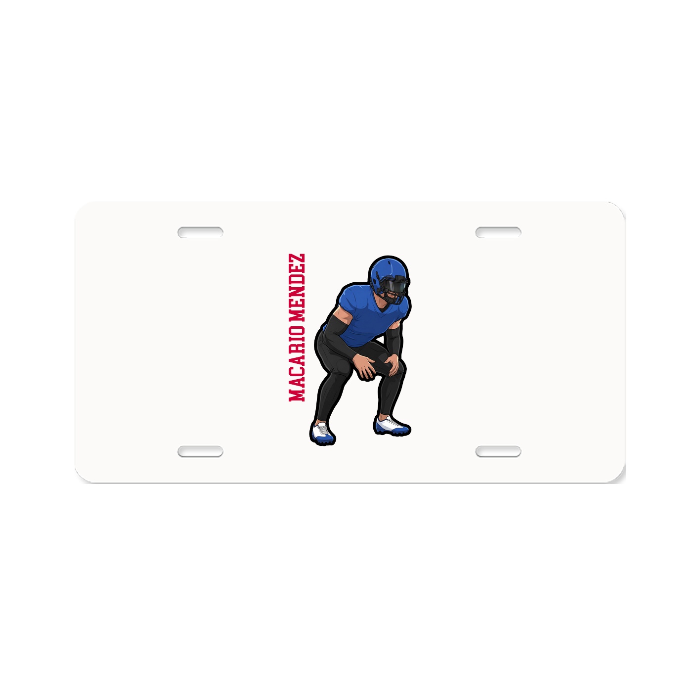 License Plate — Name Vertical in Classic