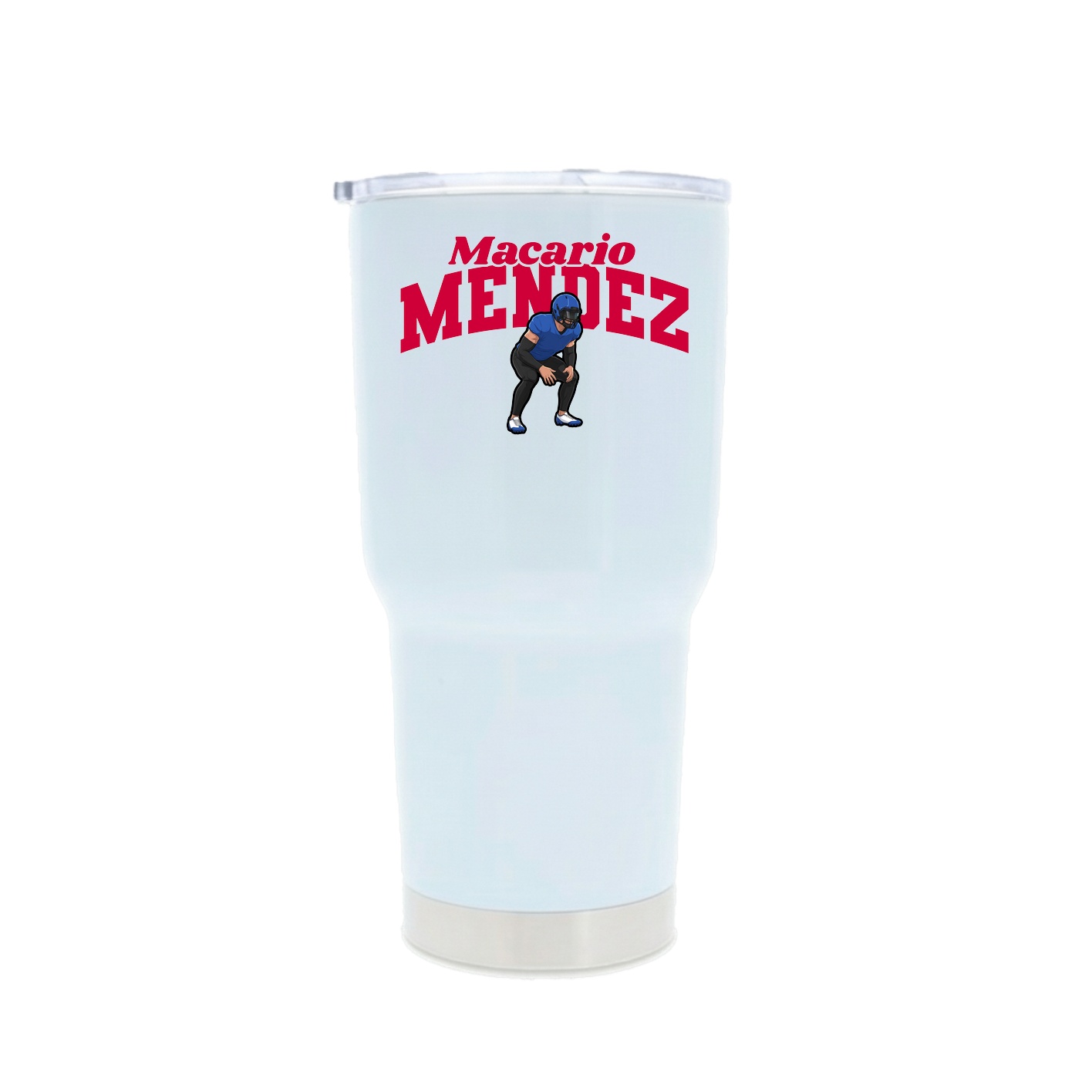 30oz Stainless Steel Tumbler — Signature Arch in White