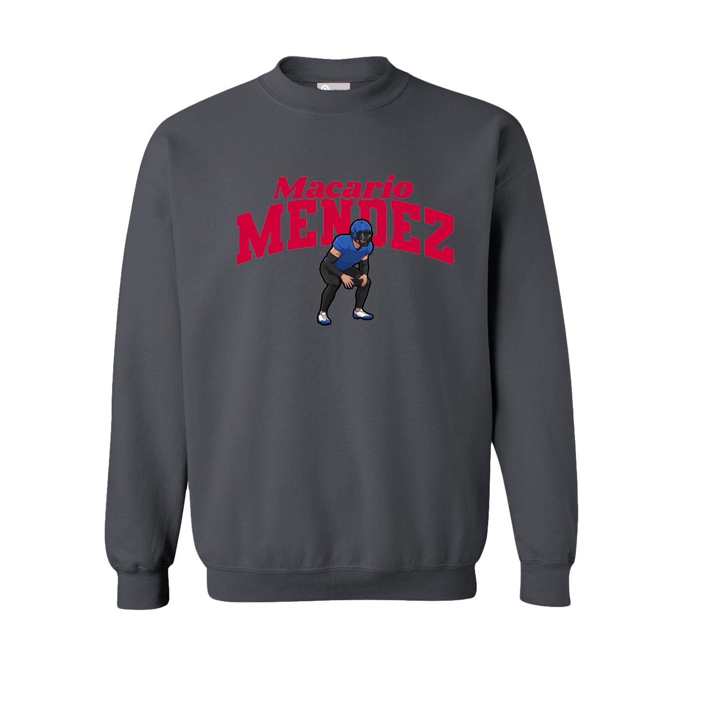 Fleece Crew — Signature Arch in Grey