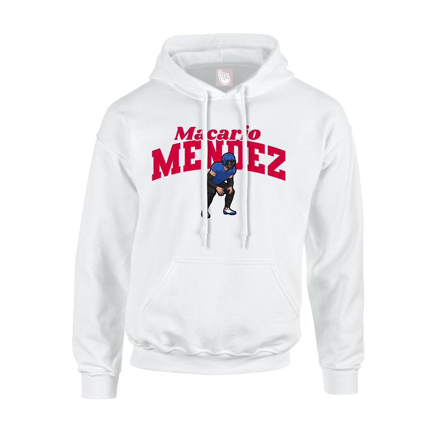 Youth Hoodie — Signature Arch in White
