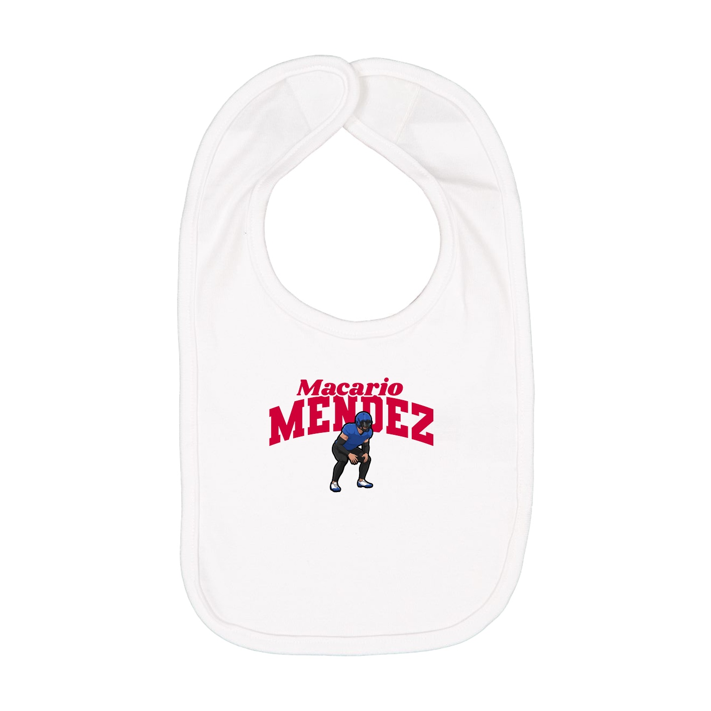 Infant Bib — Signature Arch in White