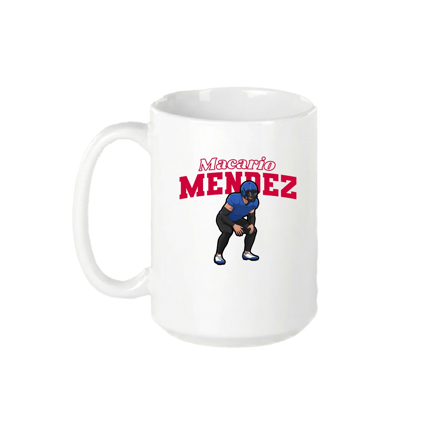 15oz Coffee Mug — Name Arch in White