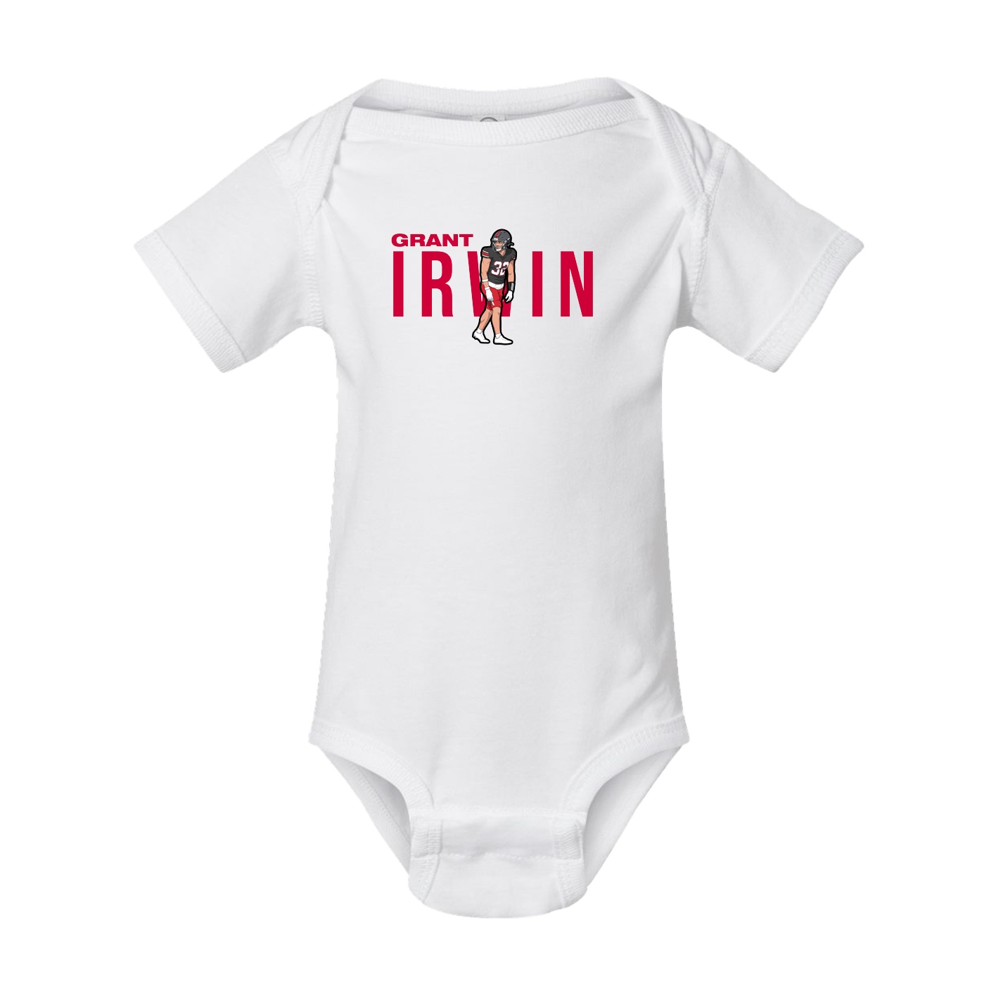 Baby Onesie — Player Name in White