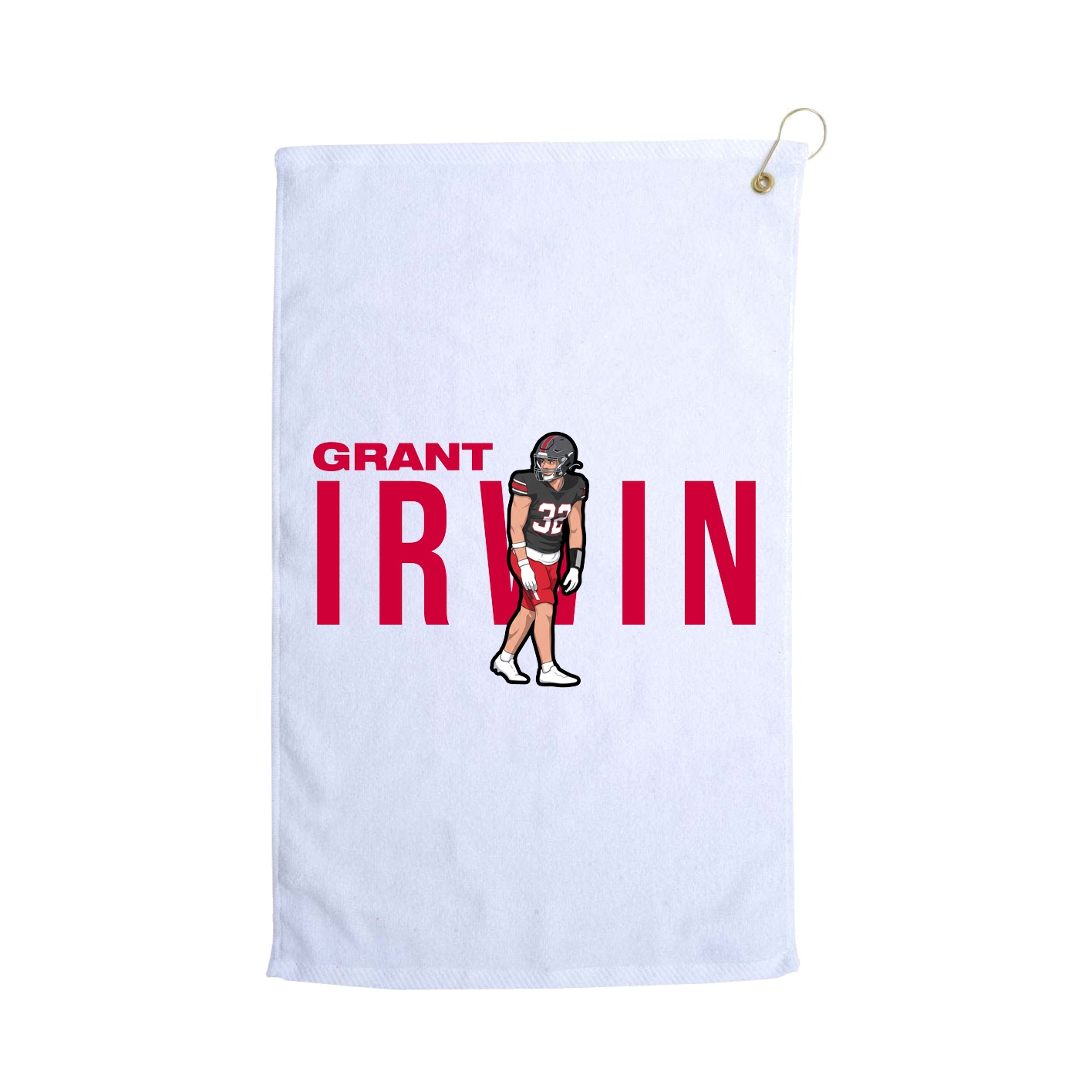 Golf Towel — Player Name in White