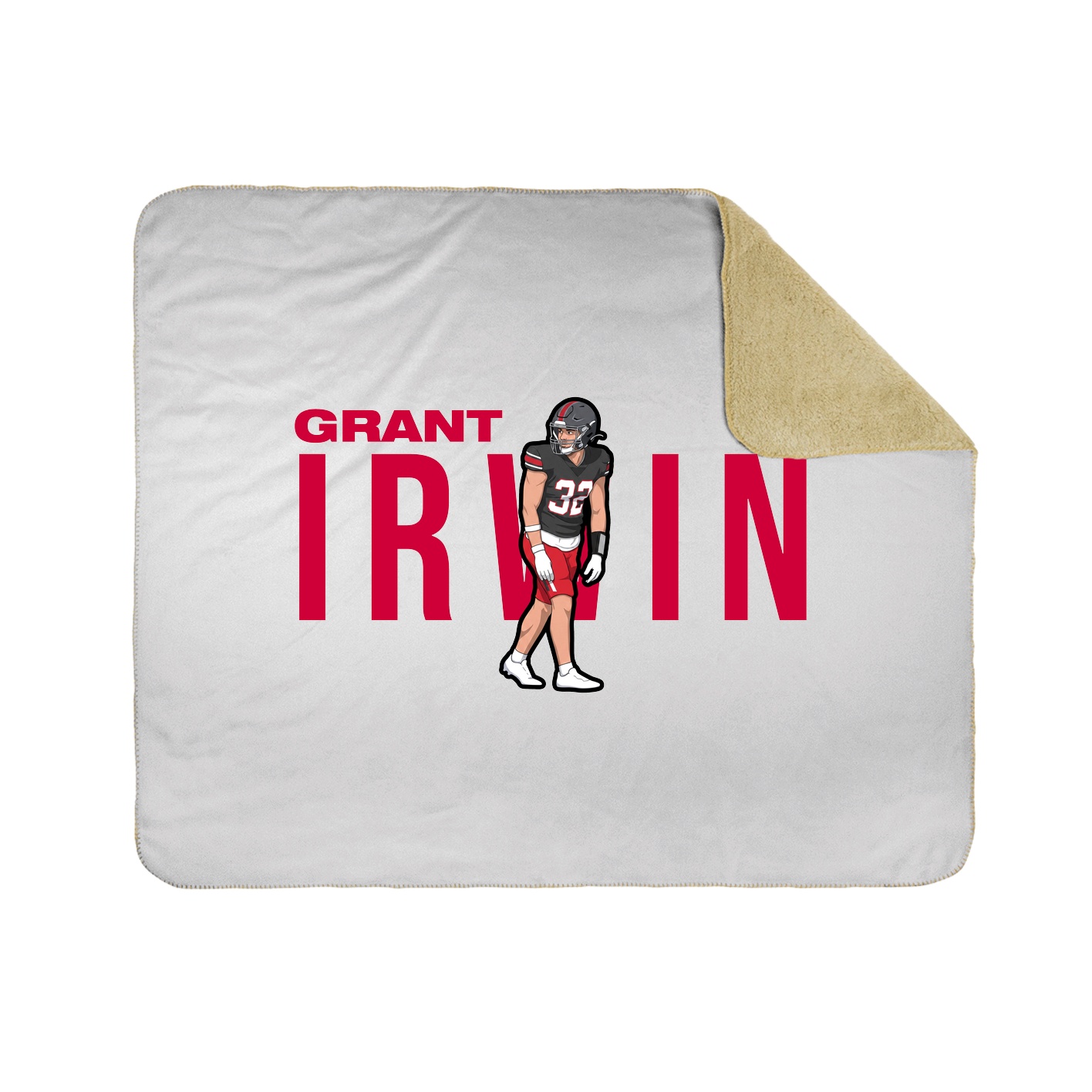 Throw Blanket — Player Name in White
