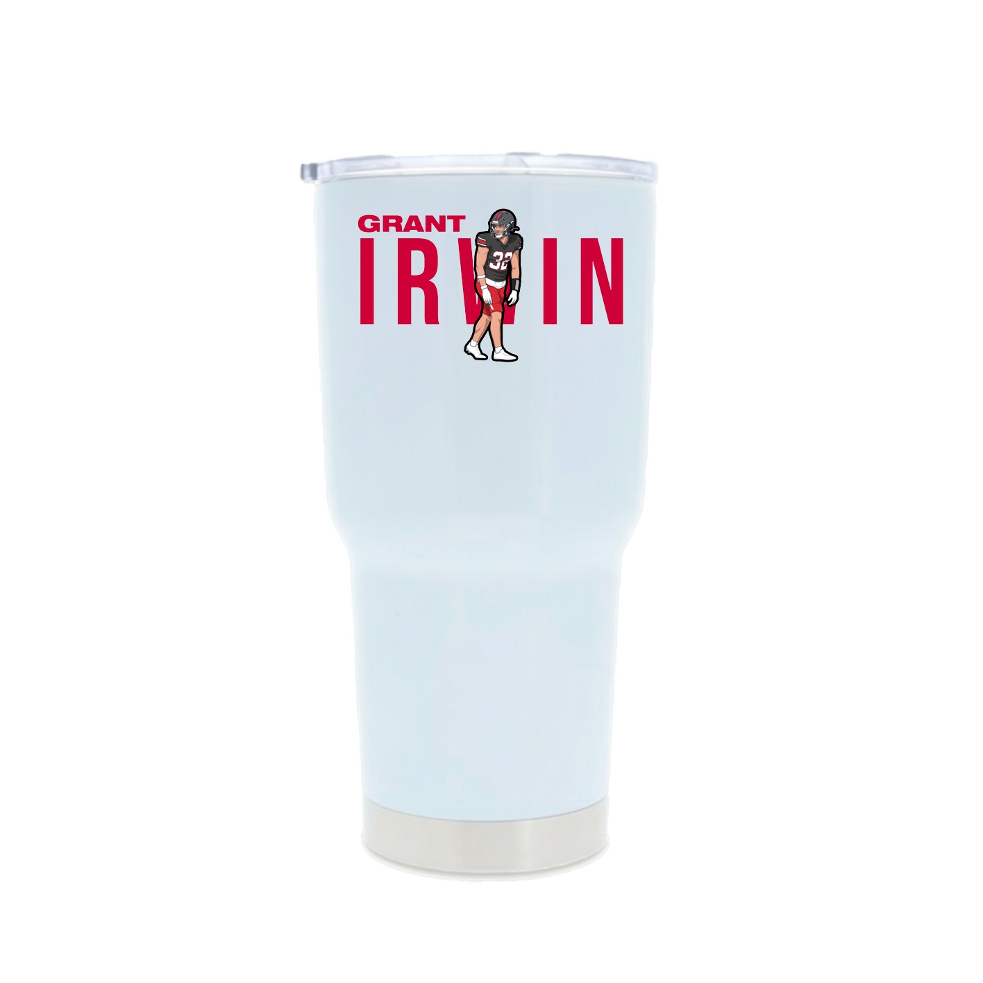 30oz Stainless Steel Tumbler — Player Name in White