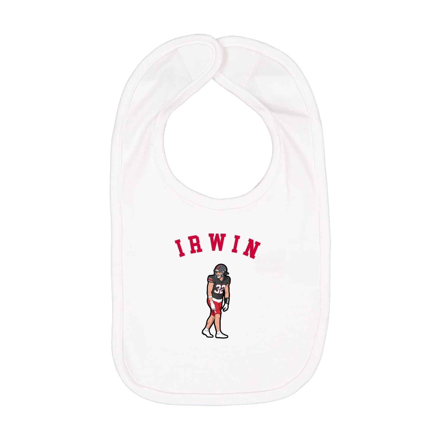 Infant Bib — Shirsey Arch in White