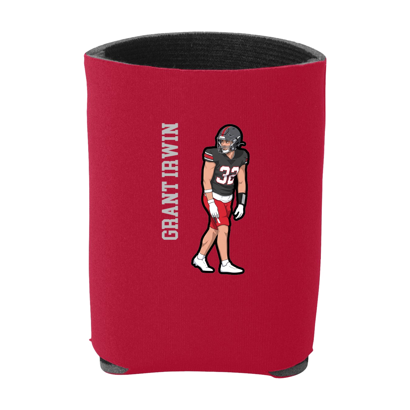 Can Holder — Name Vertical in Red