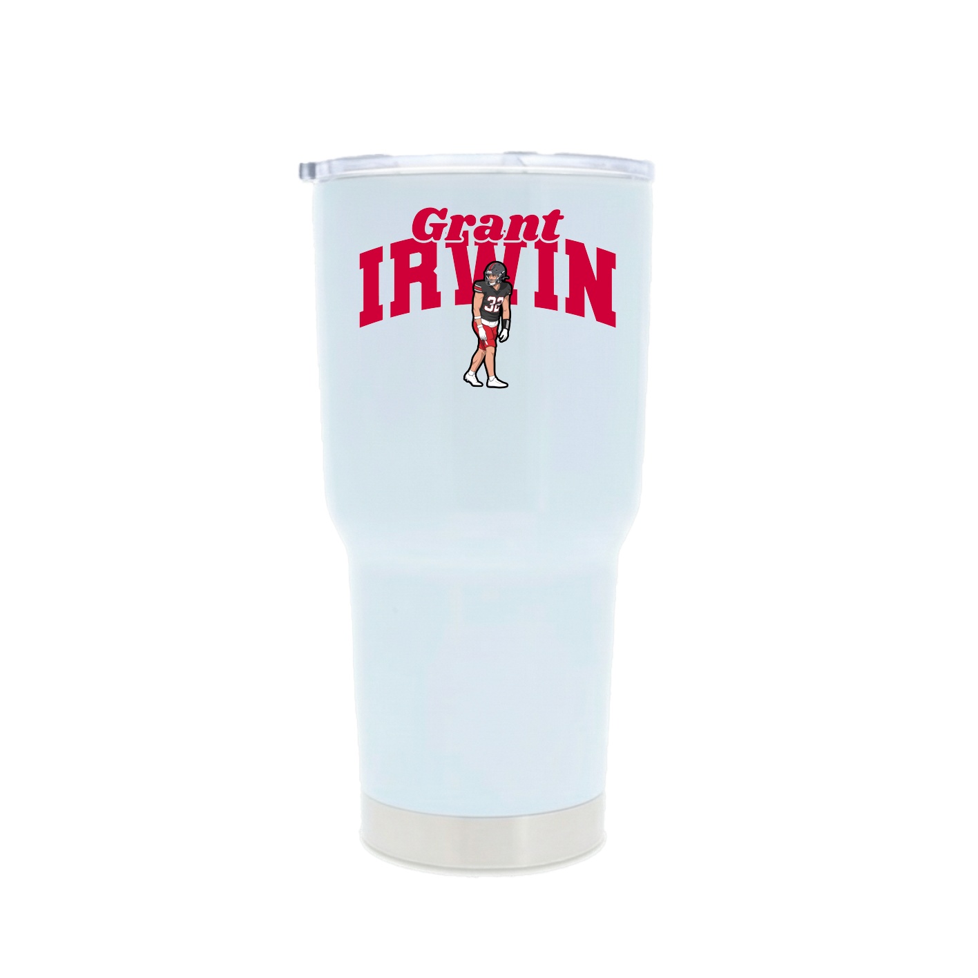 30oz Stainless Steel Tumbler — Signature Arch in White