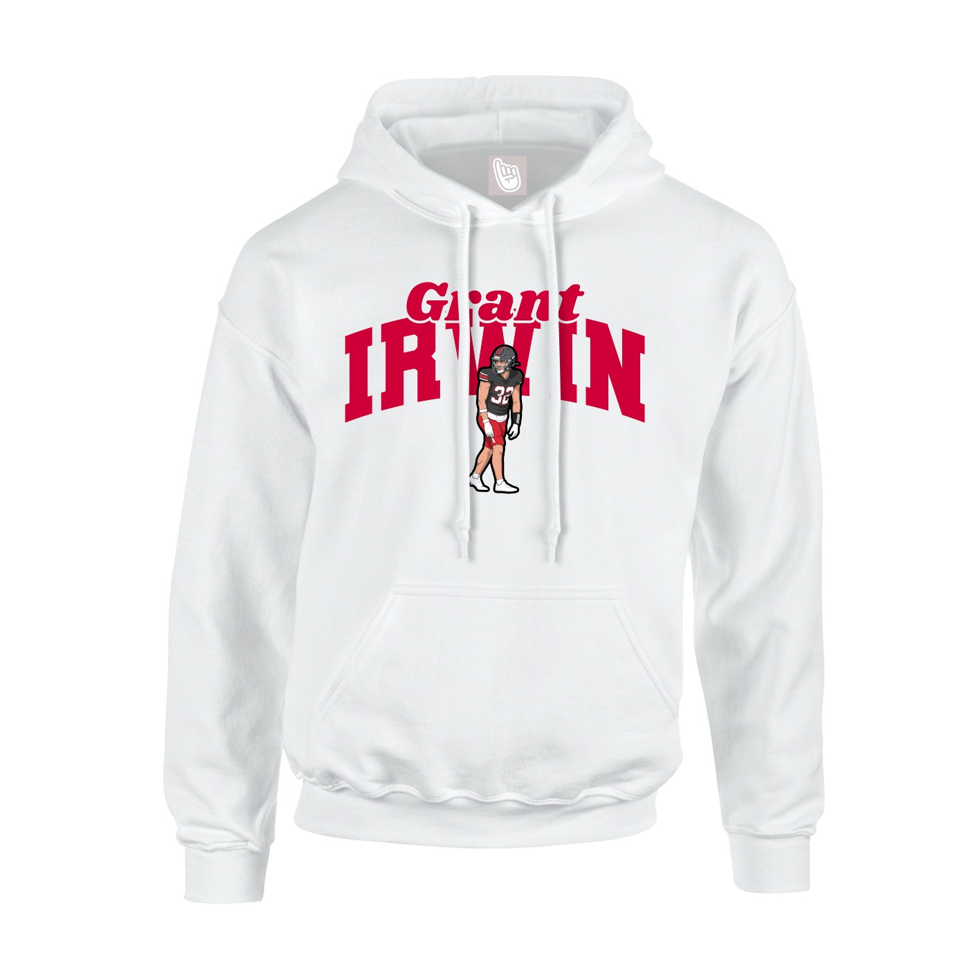 Youth Hoodie — Signature Arch in White