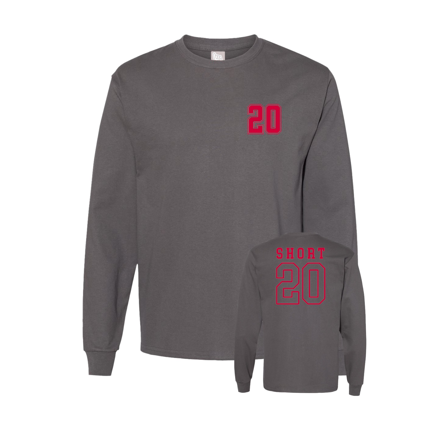 Long Sleeve Tee — Chest Back in Grey