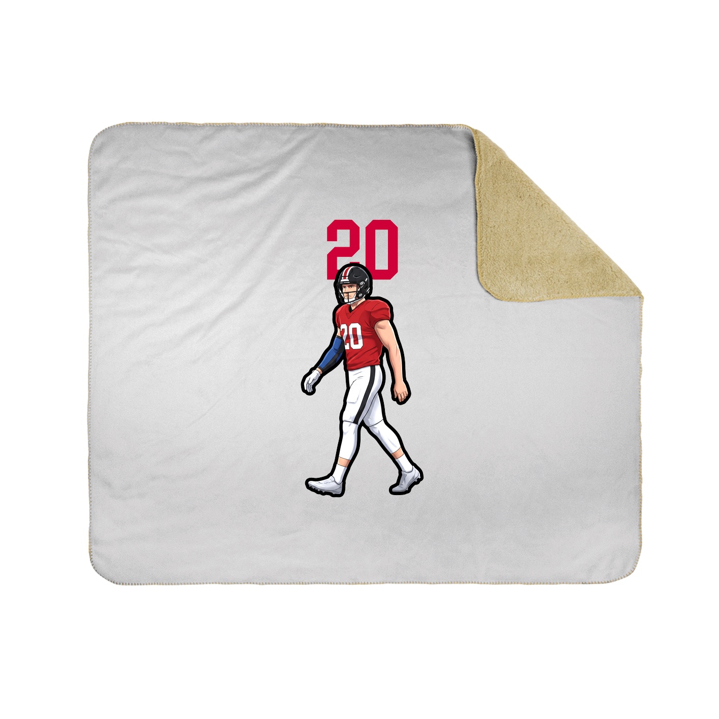 Throw Blanket — Number Top in White