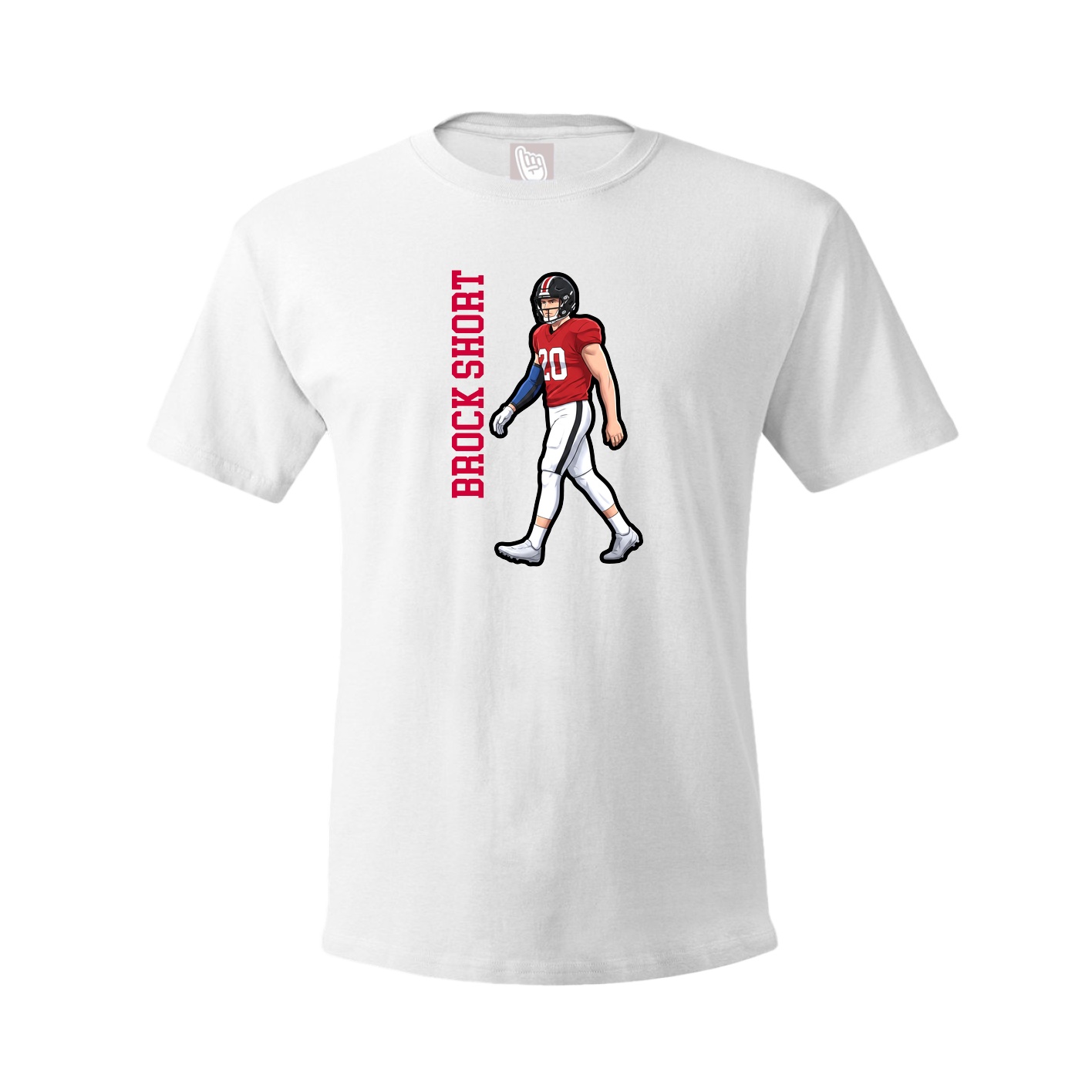 Tee — Name Vertical in White