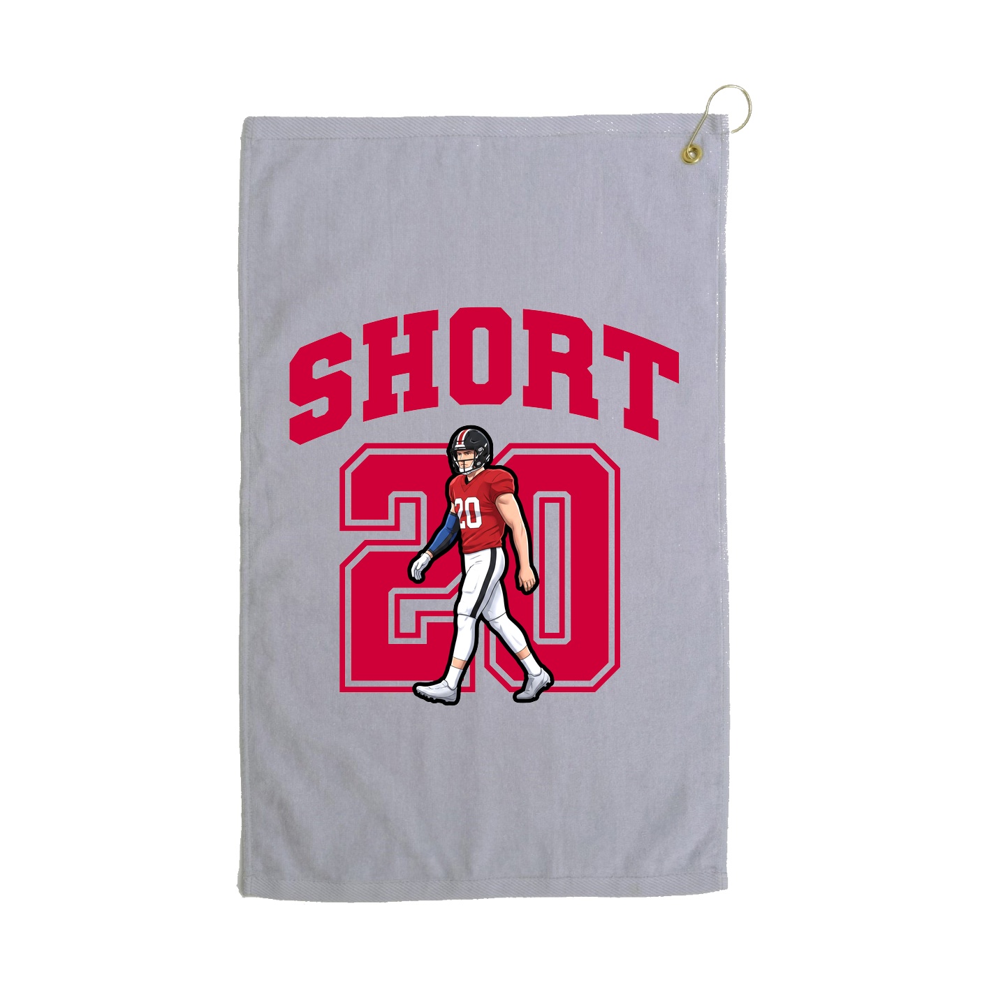 Golf Towel — Number in Grey
