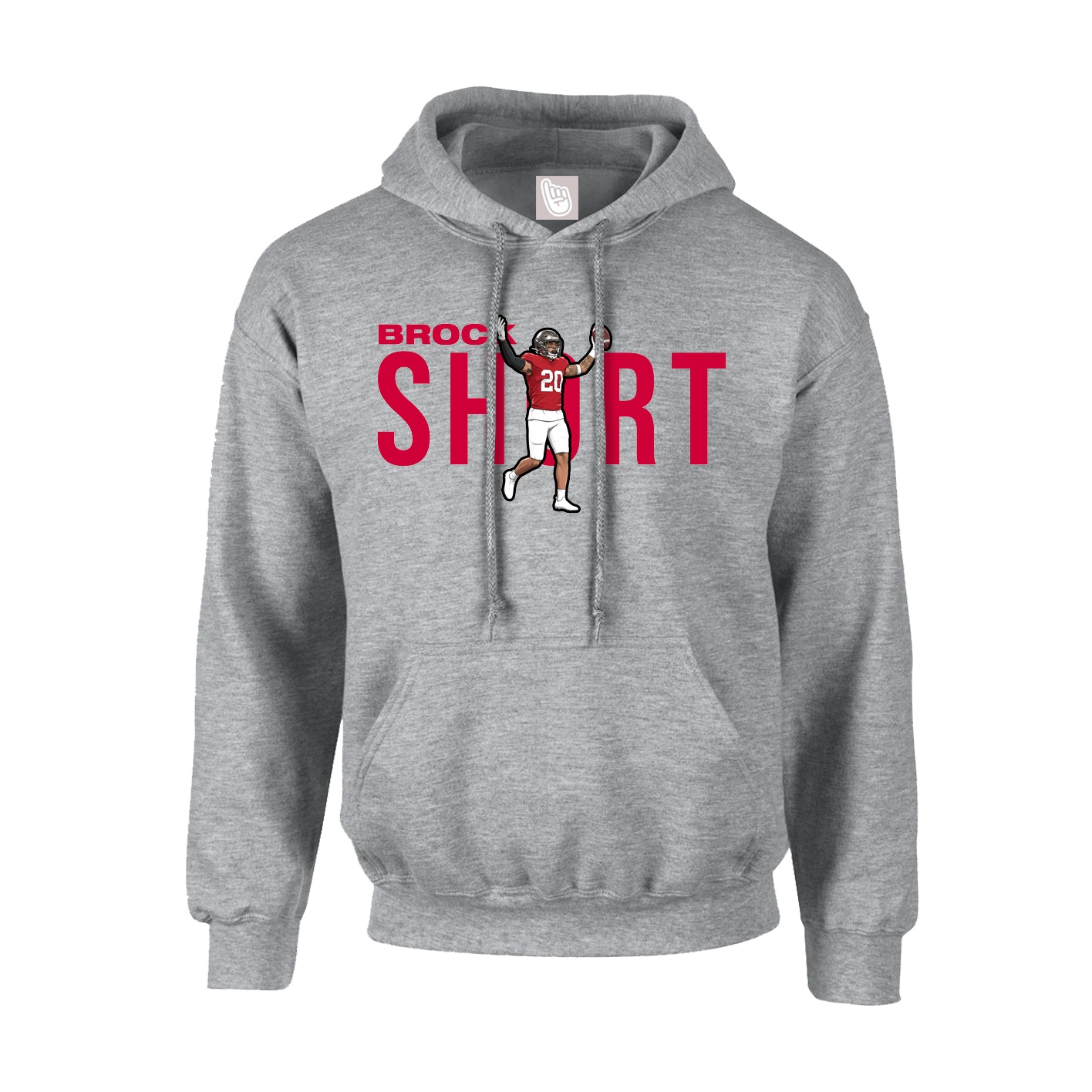 Youth Hoodie — Player Name in Grey