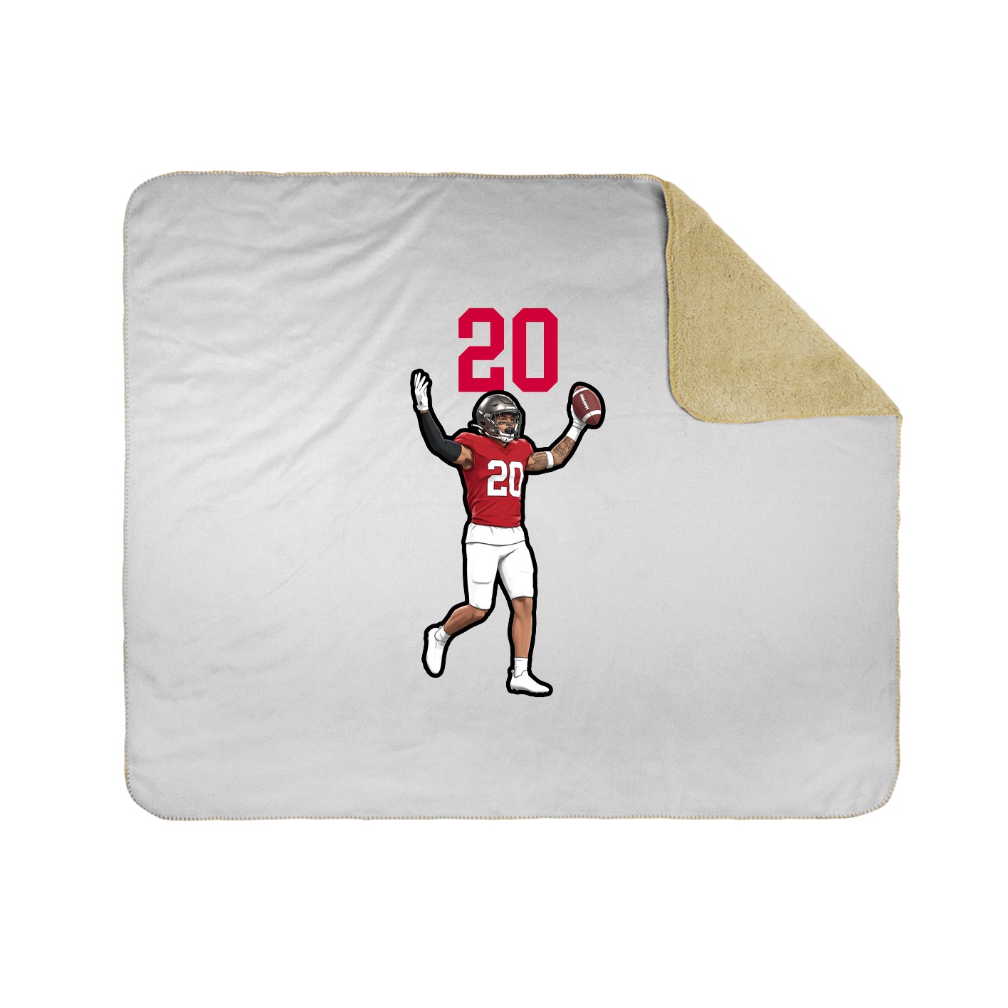 Throw Blanket — Number Top in White