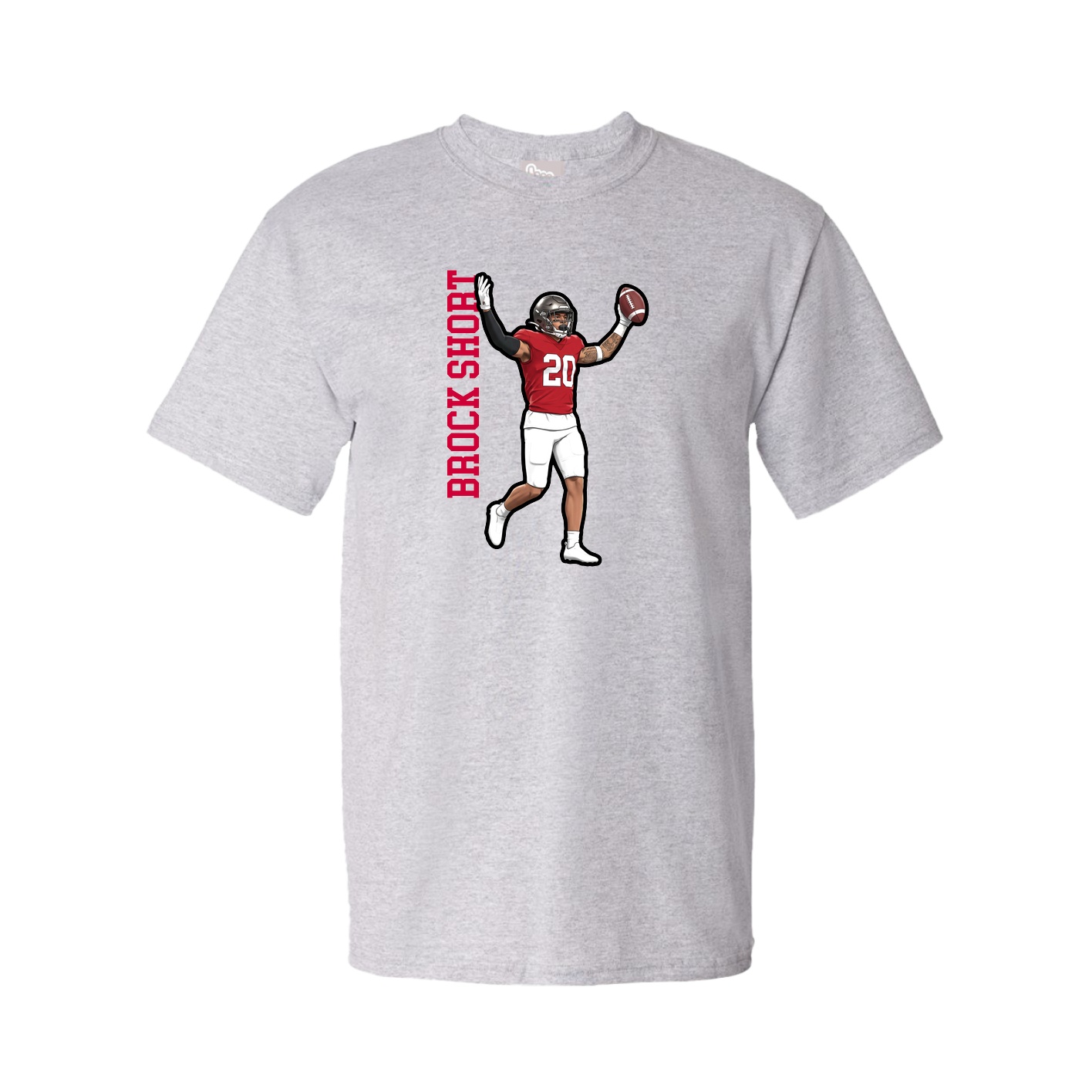 Youth Tee — Name Vertical in Grey