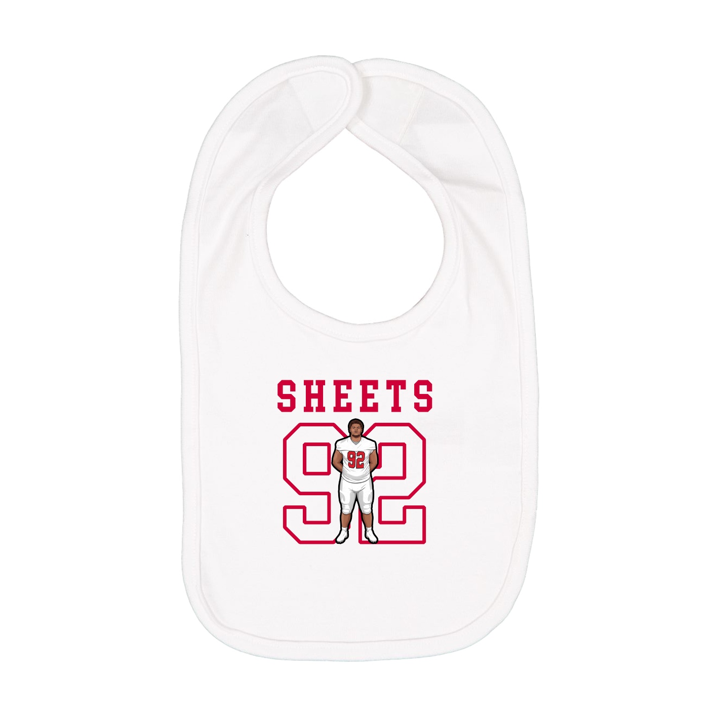 Infant Bib — Shirsey in White