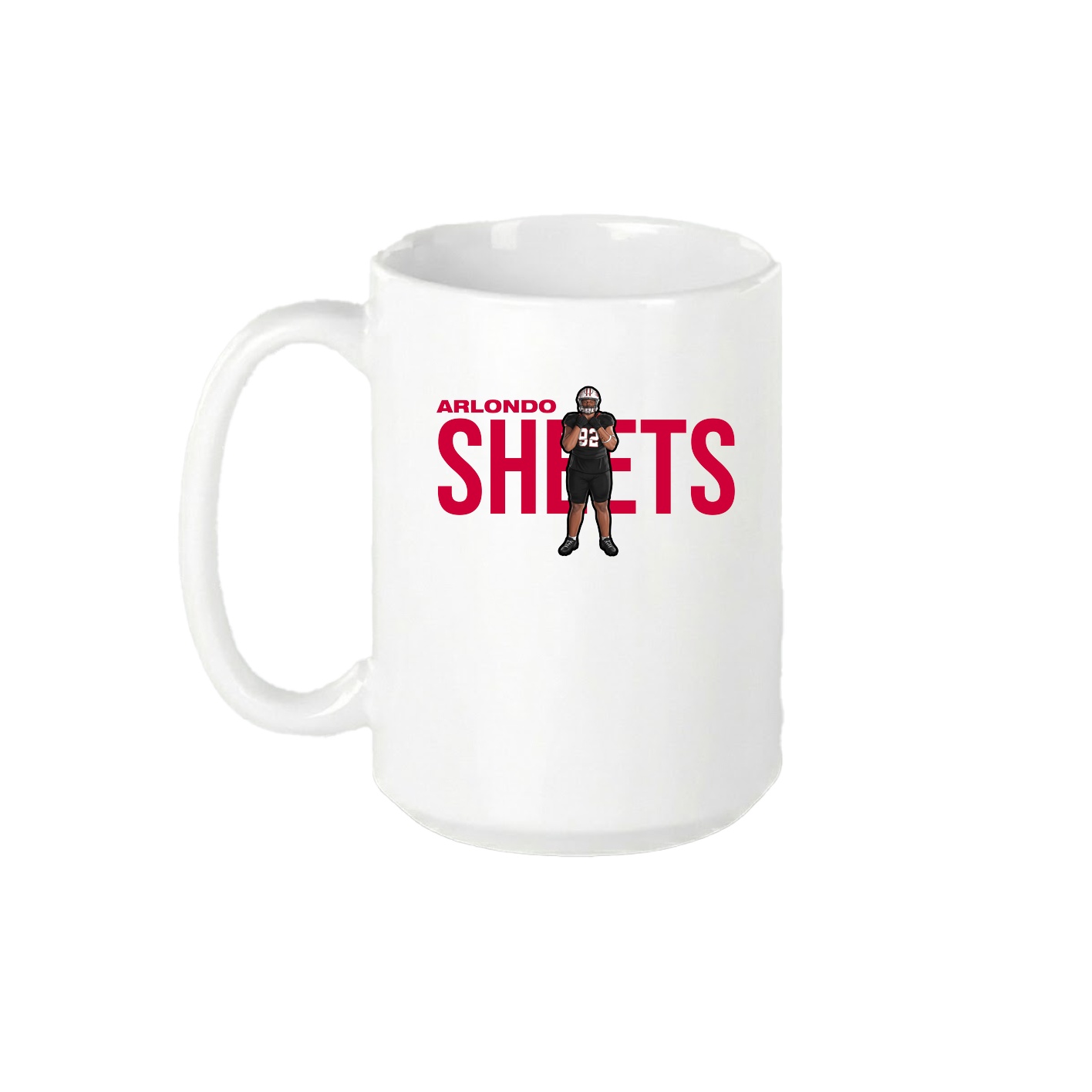 15oz Coffee Mug — Player Name in White