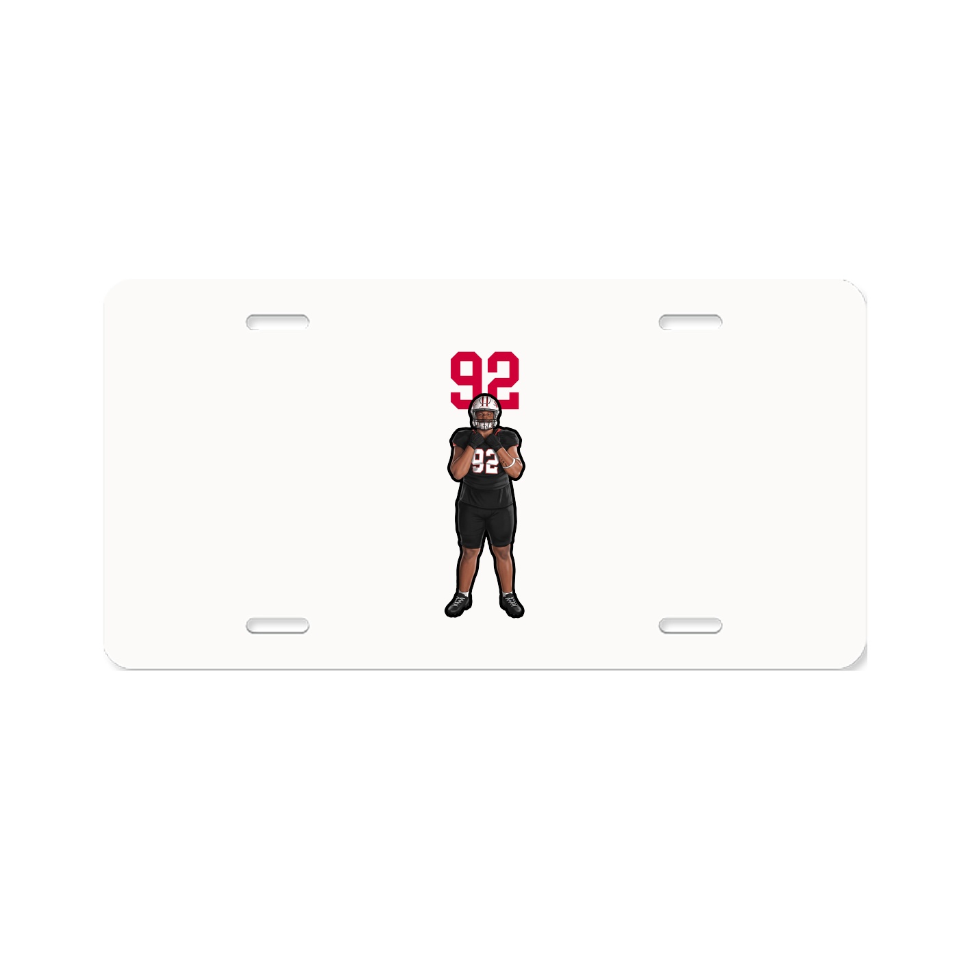 License Plate — Number Top in Classic
