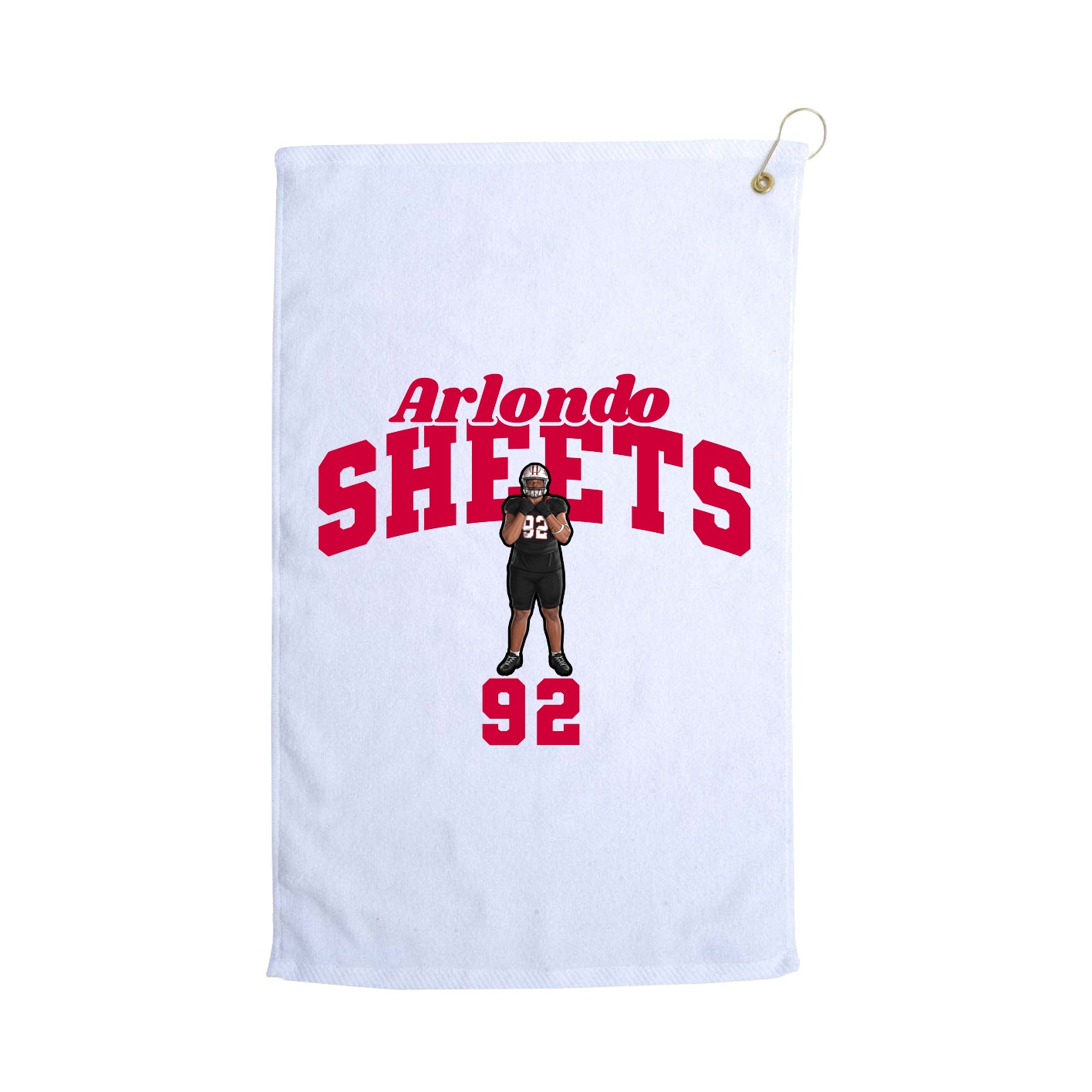 Golf Towel — Signature Arch in White