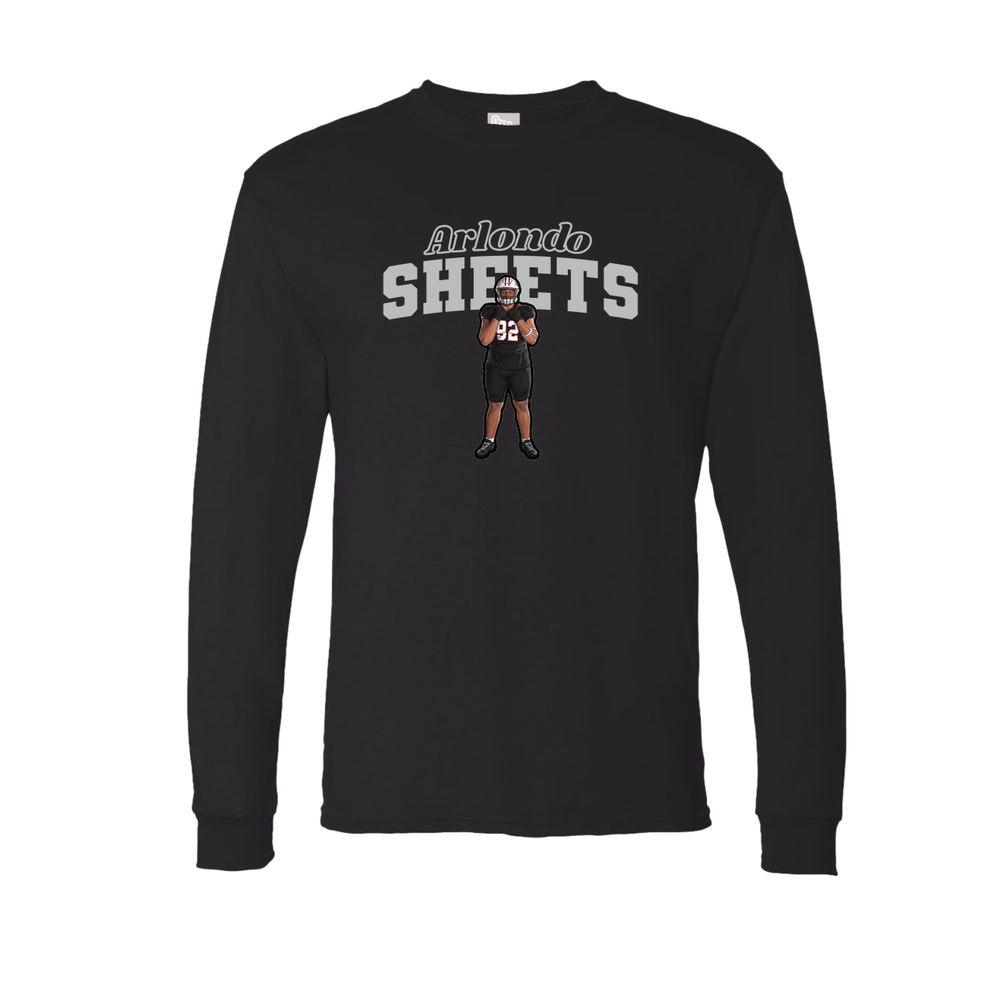 Long Sleeve Tee — Name Arch in Black