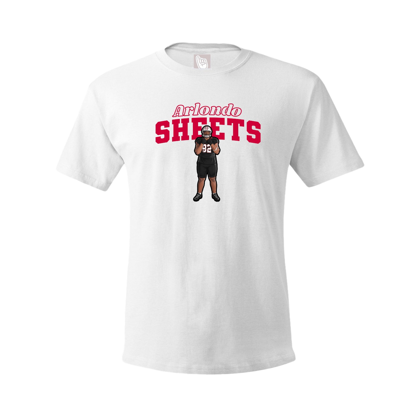 Youth Tee — Name Arch in White