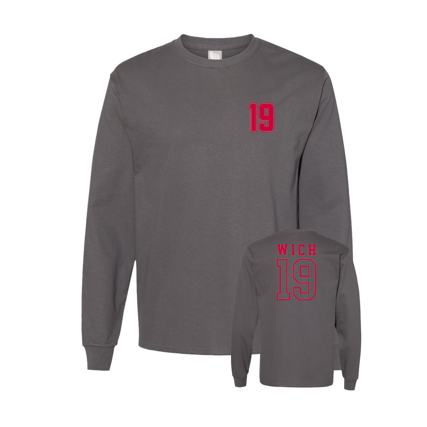 Long Sleeve Tee — Chest Back in Grey