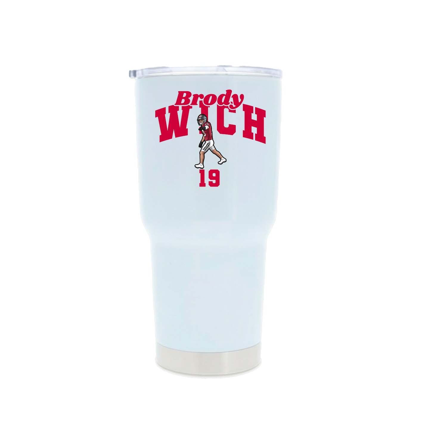 30oz Stainless Steel Tumbler — Signature Arch in White