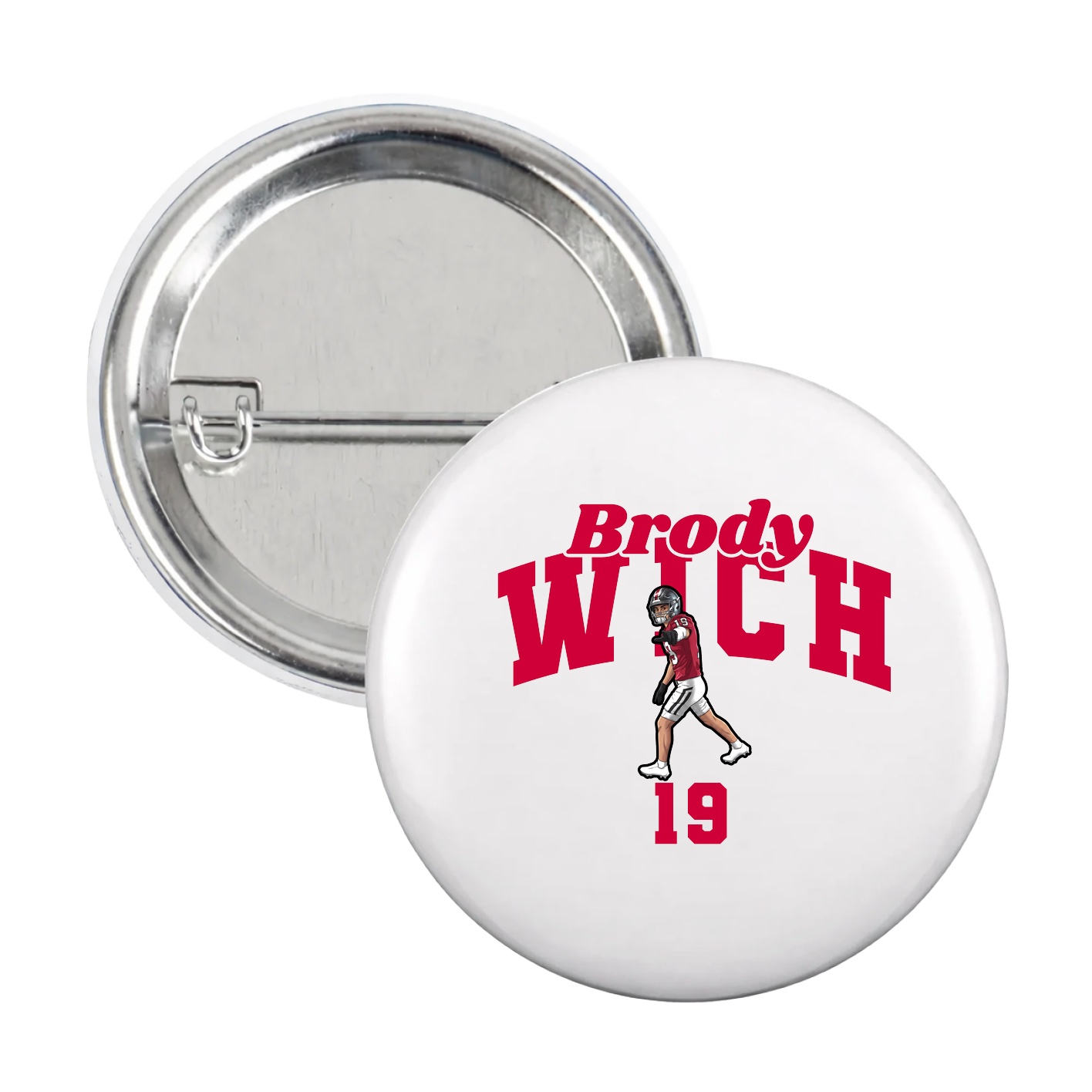 Game Day Button — Signature Arch in White