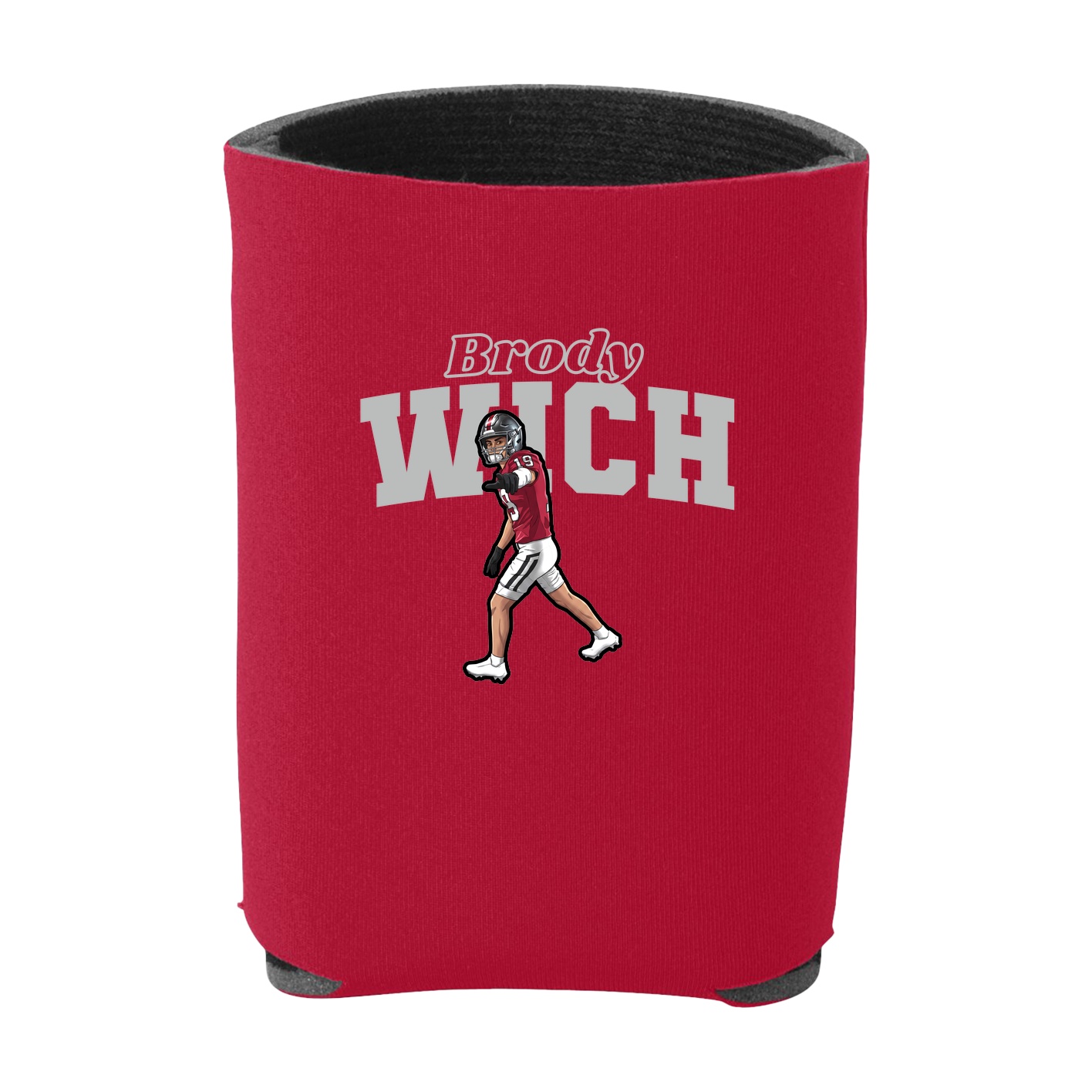 Can Holder — Name Arch in Red