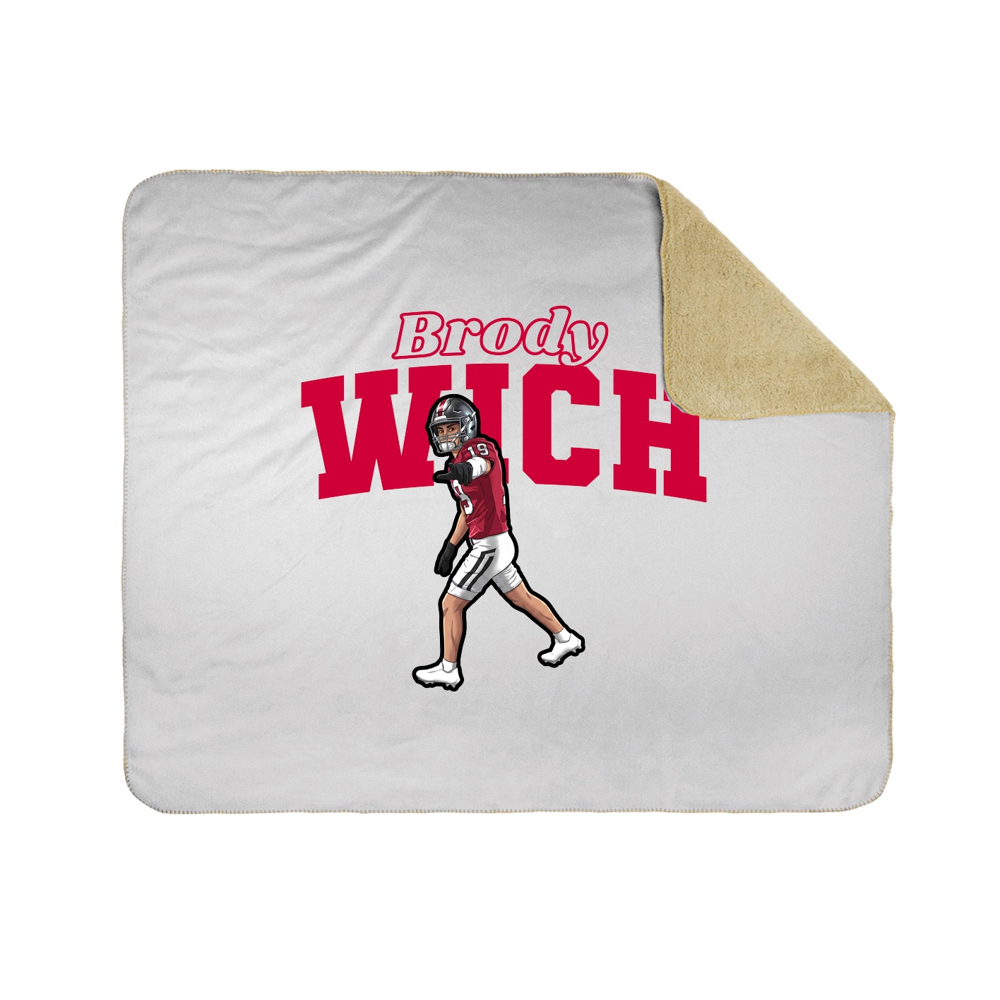 Throw Blanket — Name Arch in White