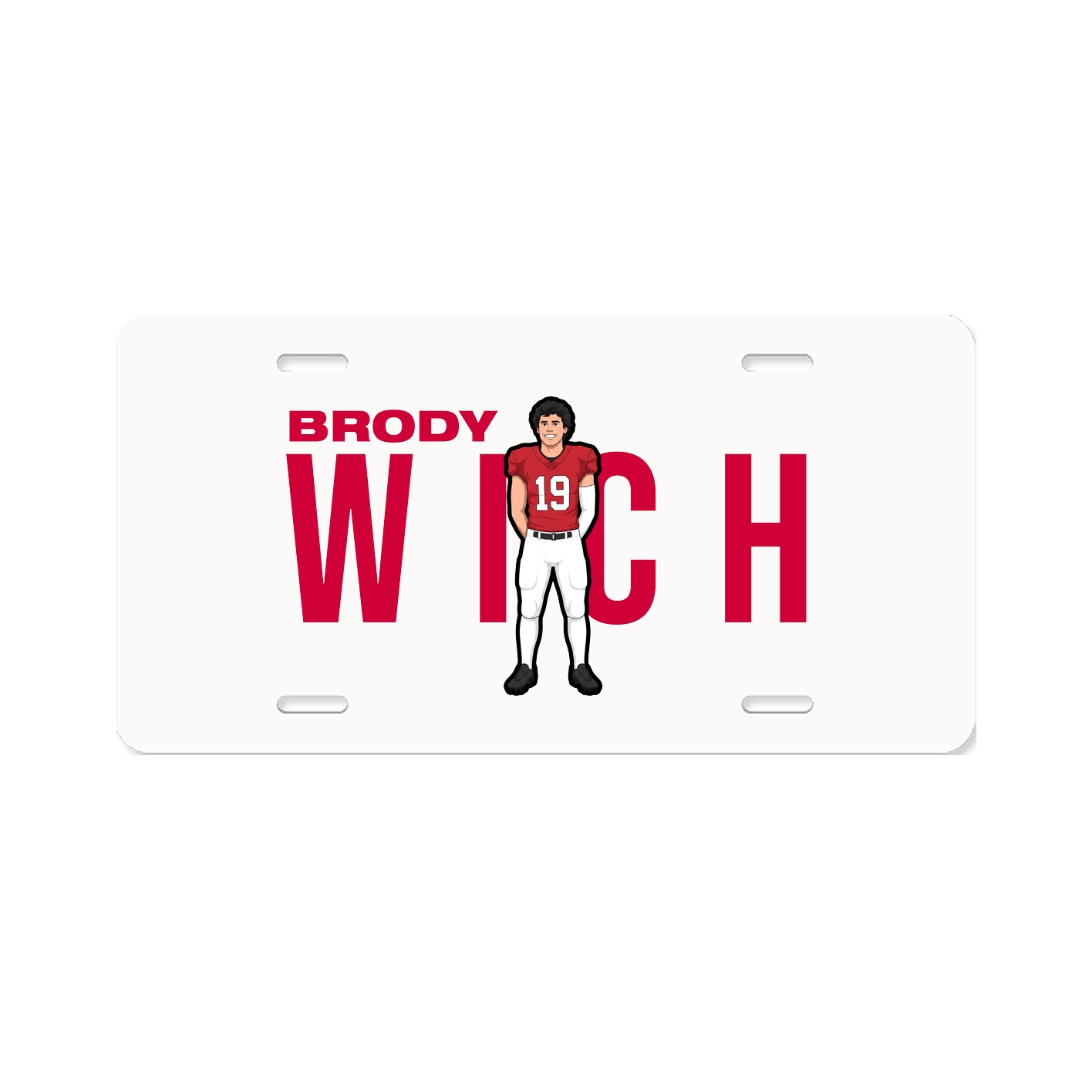 License Plate — Player Name in Classic