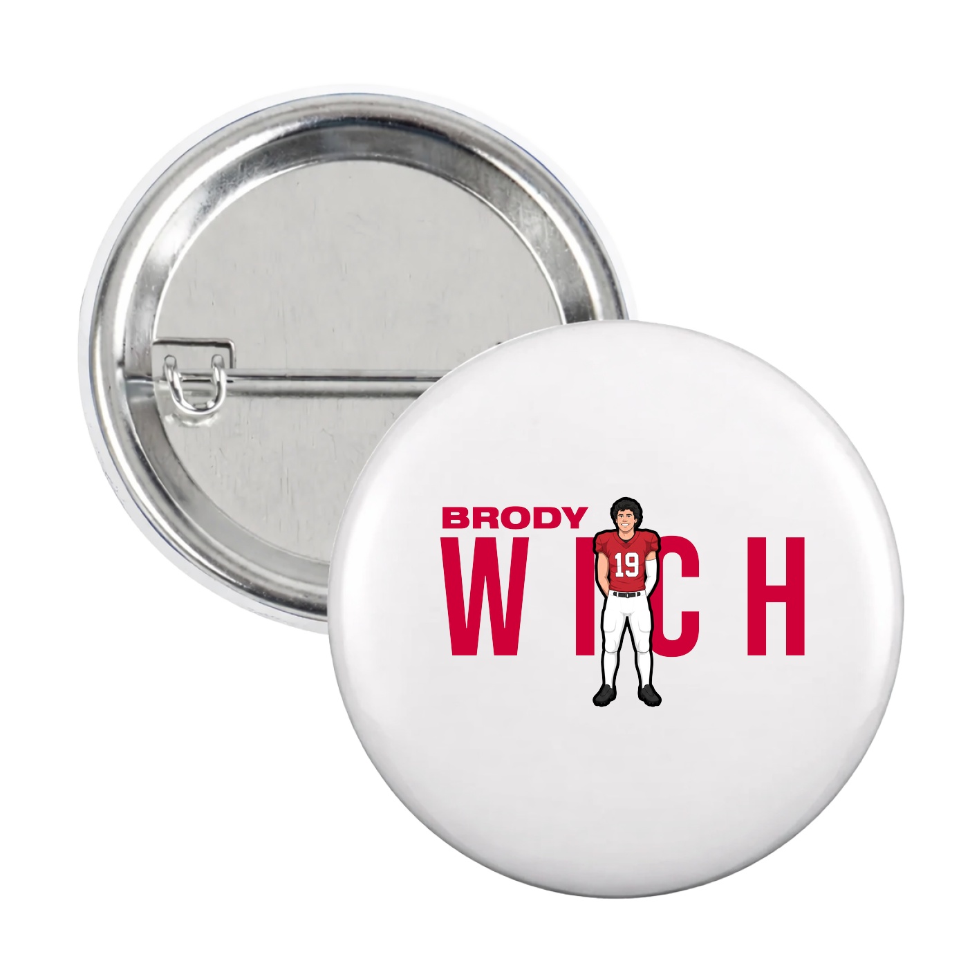 Game Day Button — Player Name in White
