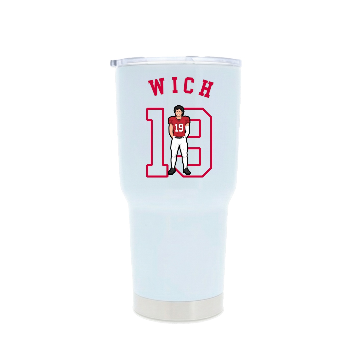 30oz Stainless Steel Tumbler — Shirsey Arch in White